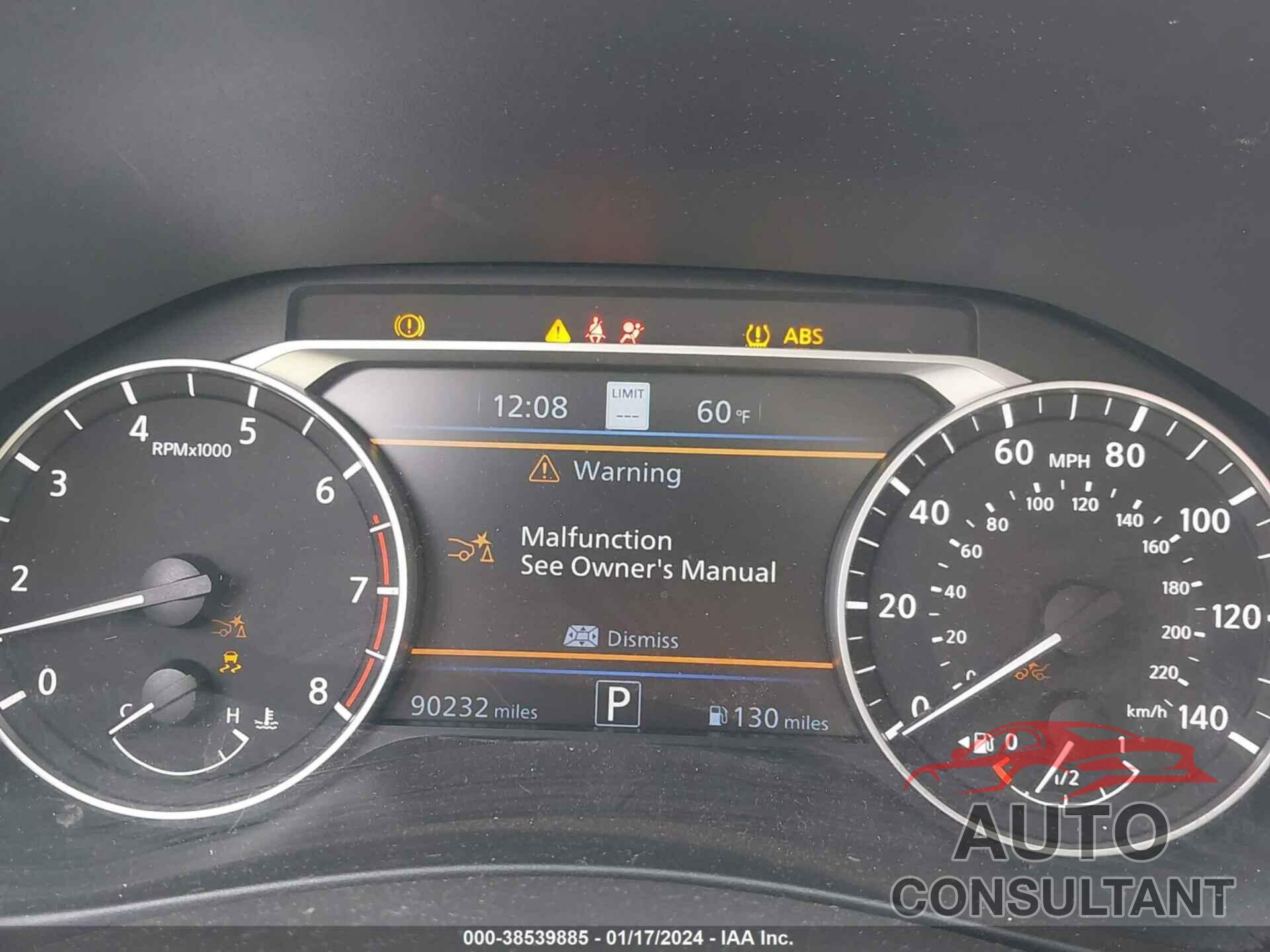 NISSAN ALTIMA 2019 - 1N4BL4FV3KC106931