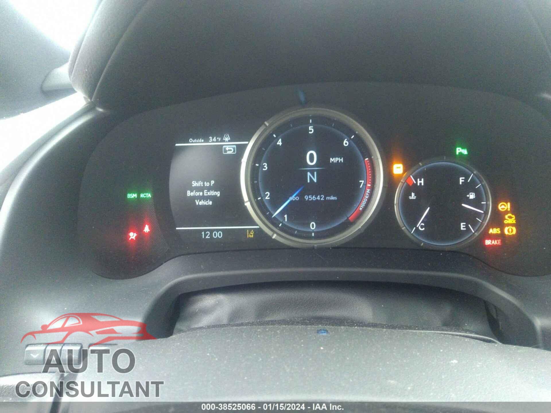 LEXUS RX 350 2017 - 2T2BZMCA8HC054587