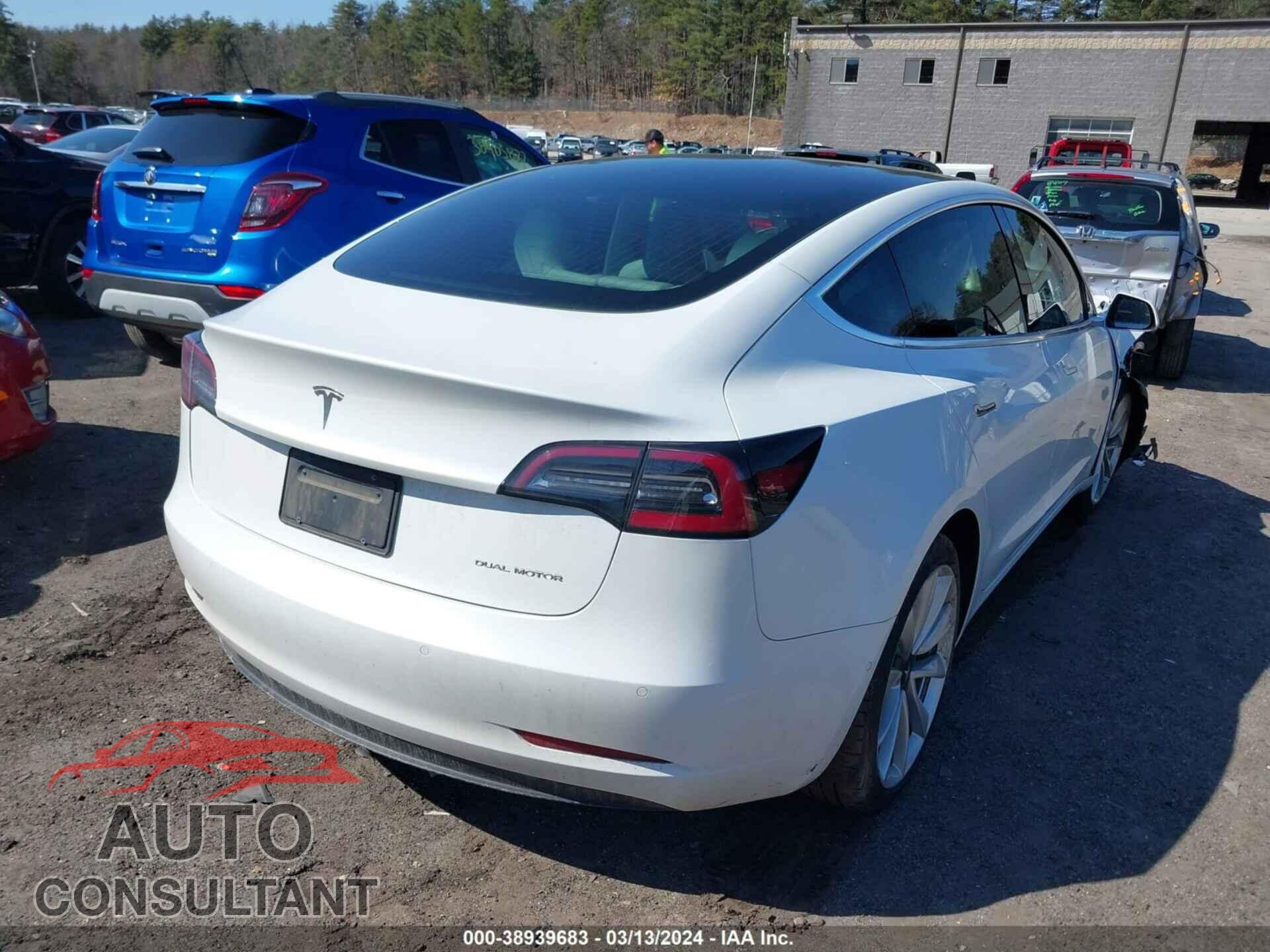 TESLA MODEL 3 2019 - 5YJ3E1EB7KF391991