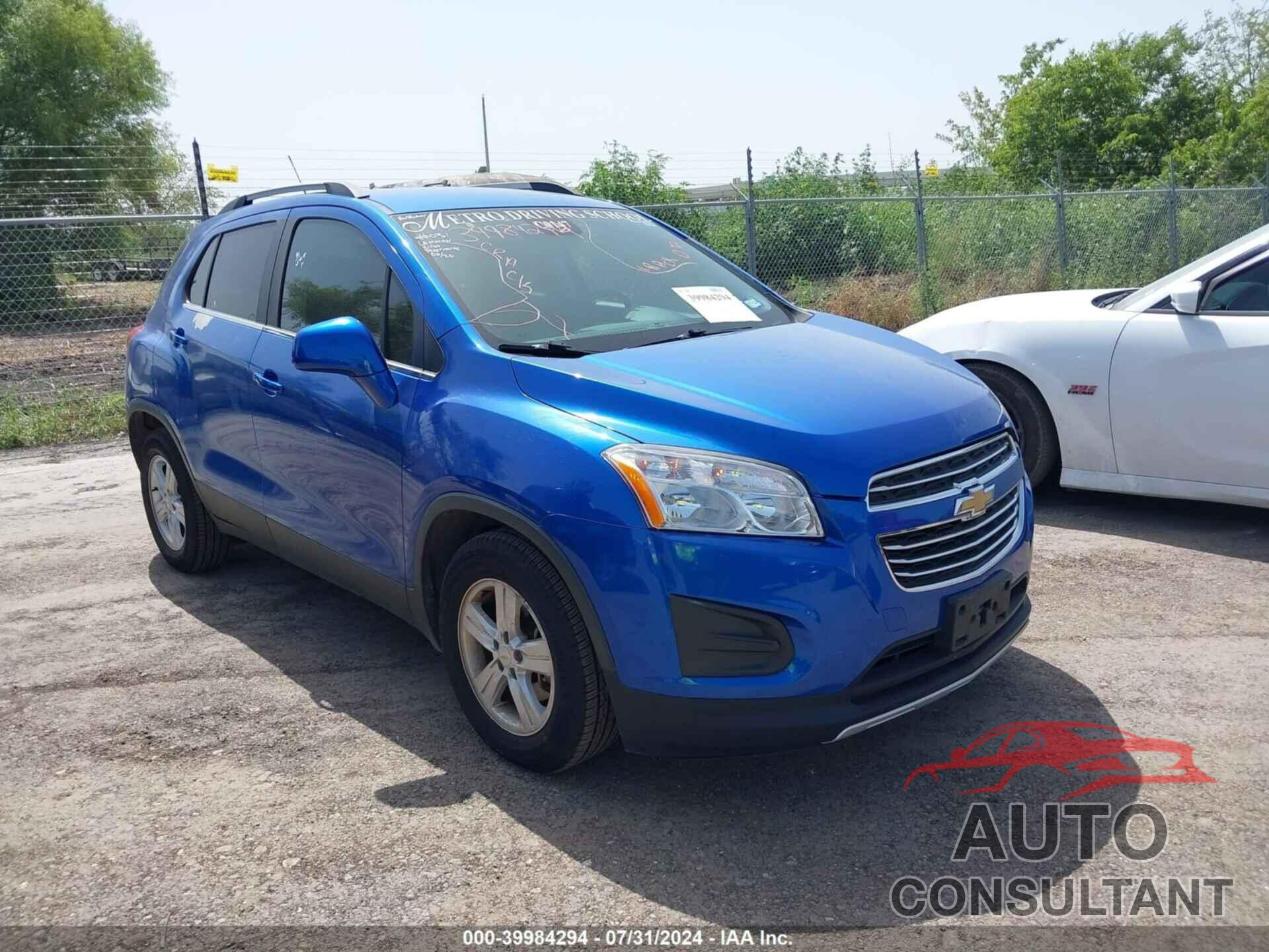 CHEVROLET TRAX 2016 - KL7CJLSB9GB648989