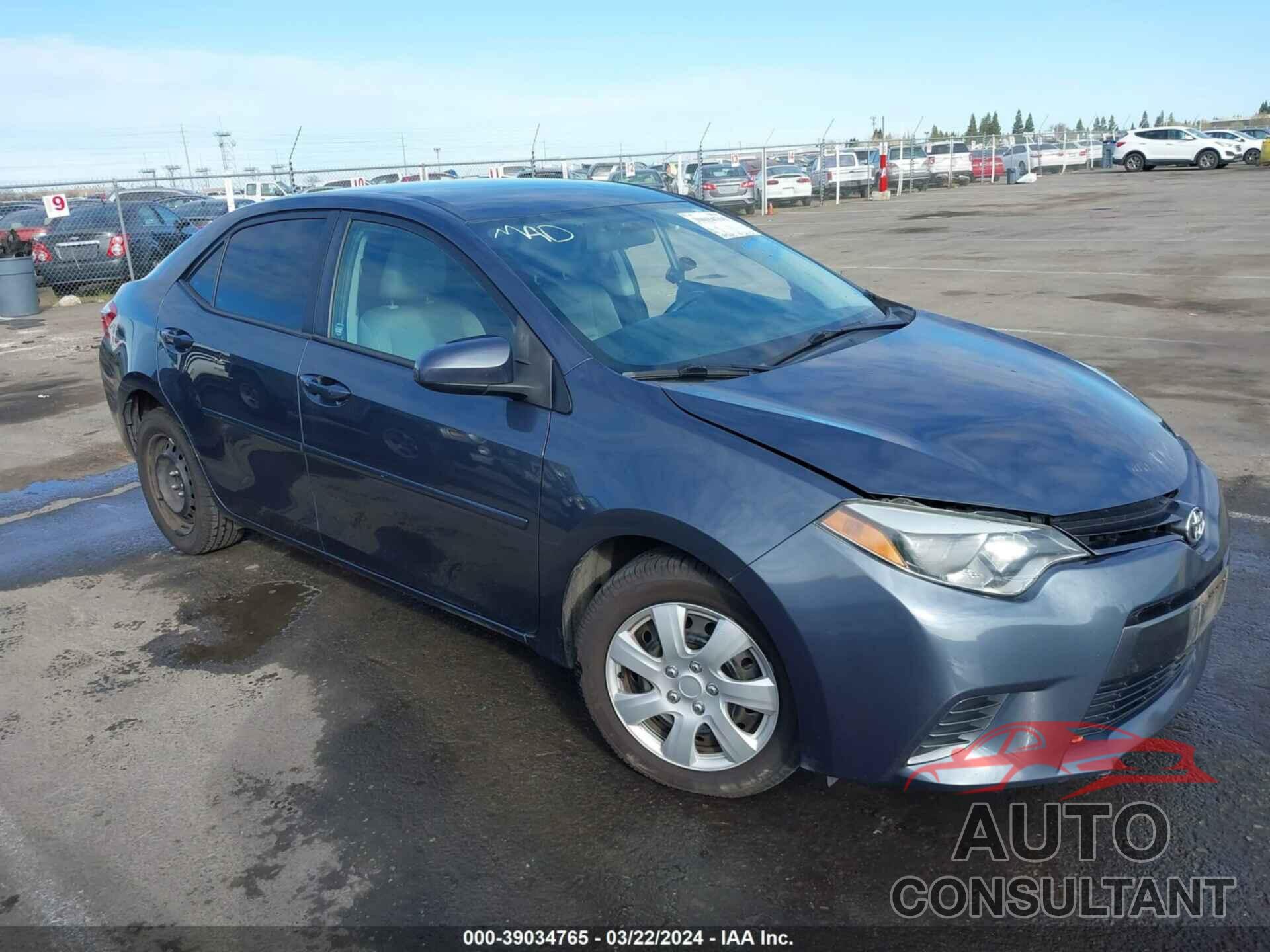 TOYOTA COROLLA 2016 - 2T1BURHE1GC674594