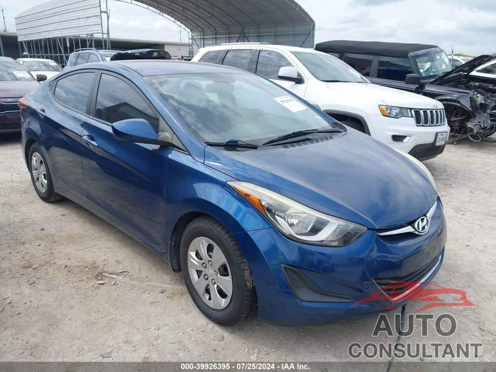 HYUNDAI ELANTRA 2016 - KMHDH4AE6GU547509