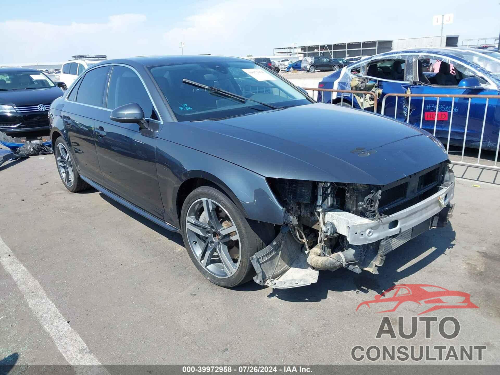 AUDI A4 2017 - WAUENAF43HN001615