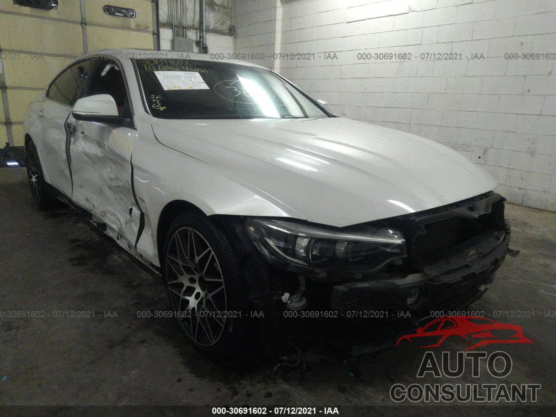 BMW 4 SERIES 2018 - WBA4J3C58JBG90562