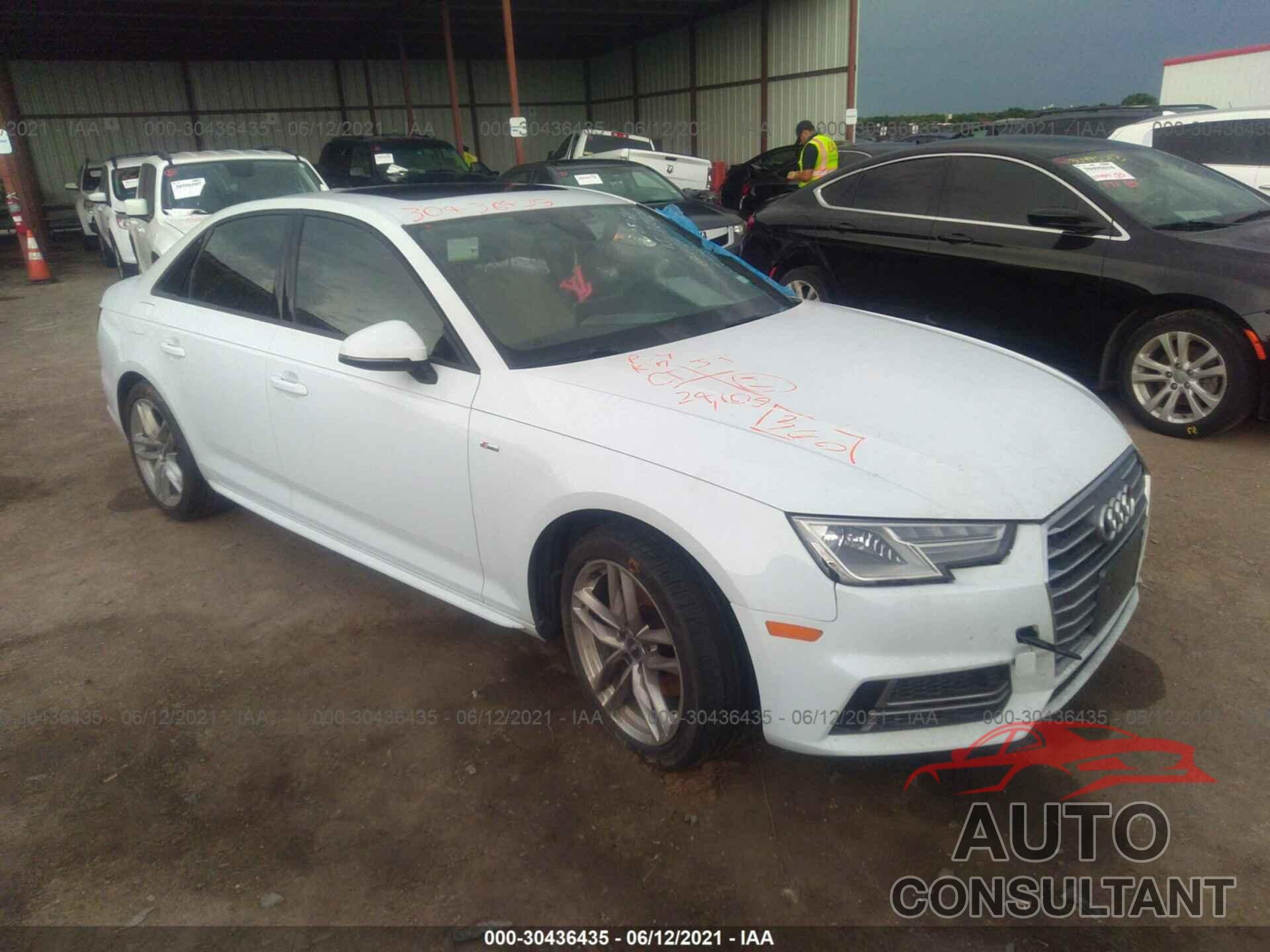 AUDI A4 2017 - WAUKMAF40HN057081