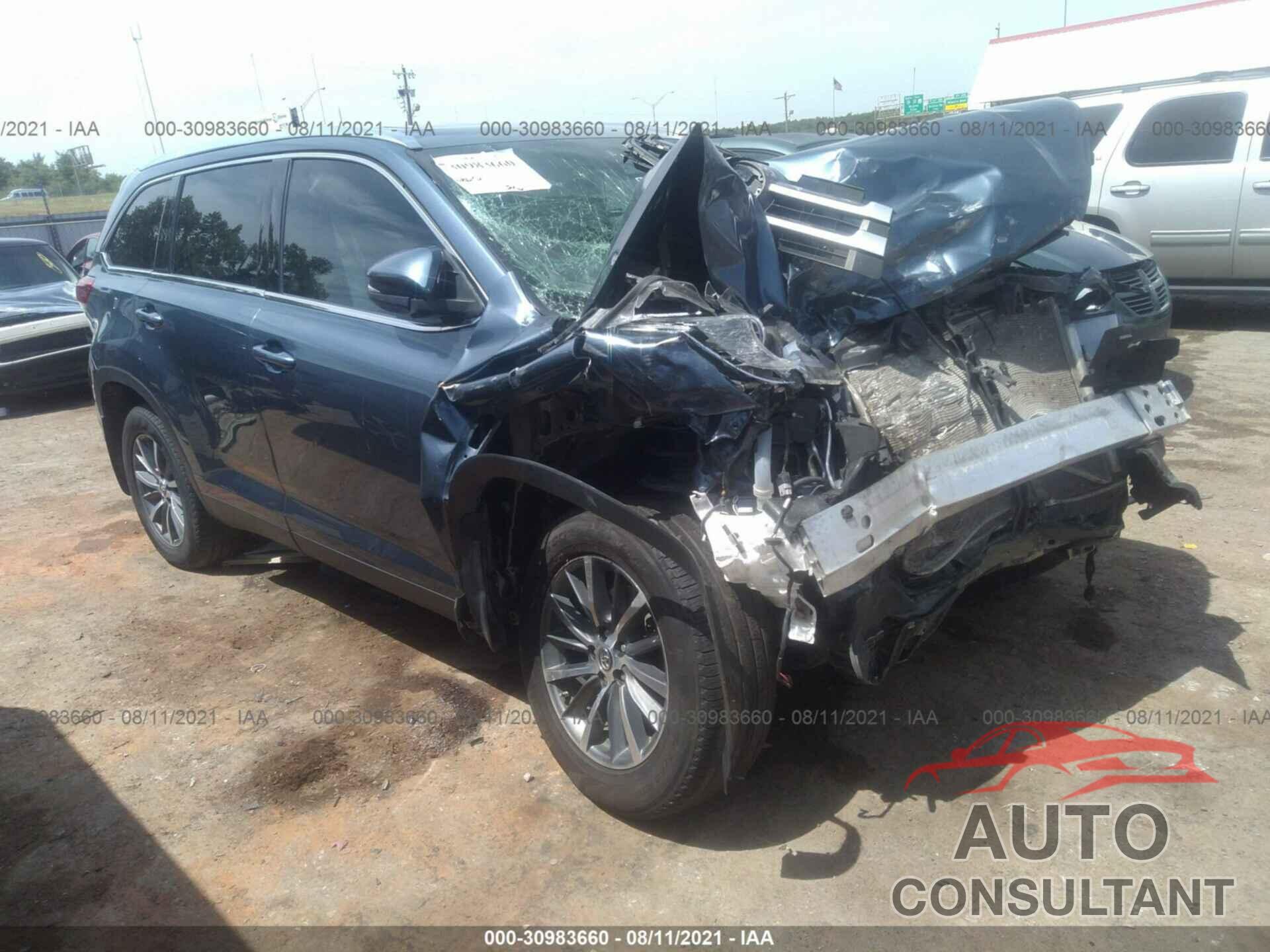 TOYOTA HIGHLANDER 2019 - 5TDKZRFH2KS292136