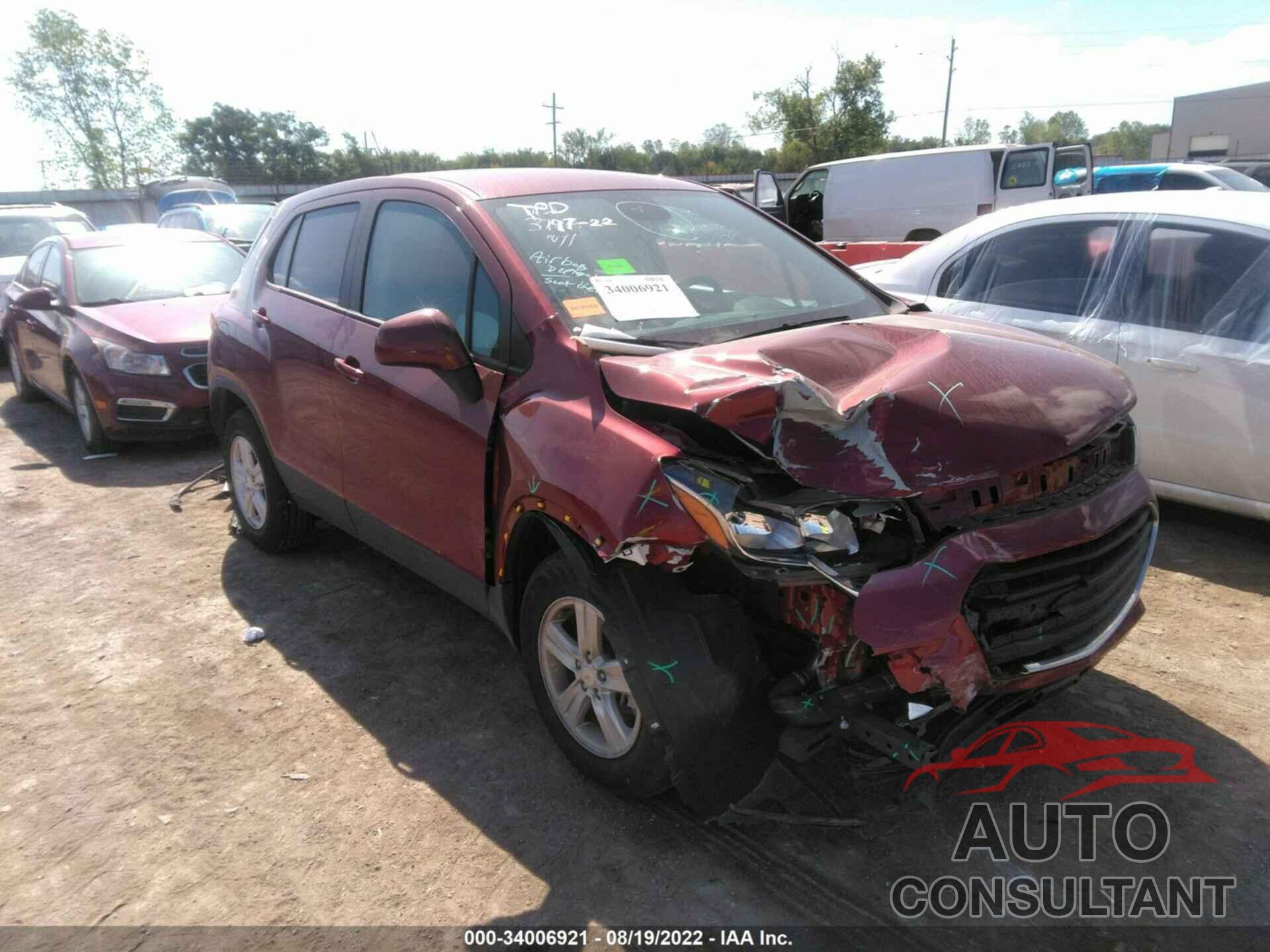 CHEVROLET TRAX 2022 - KL7CJNSM1NB515430