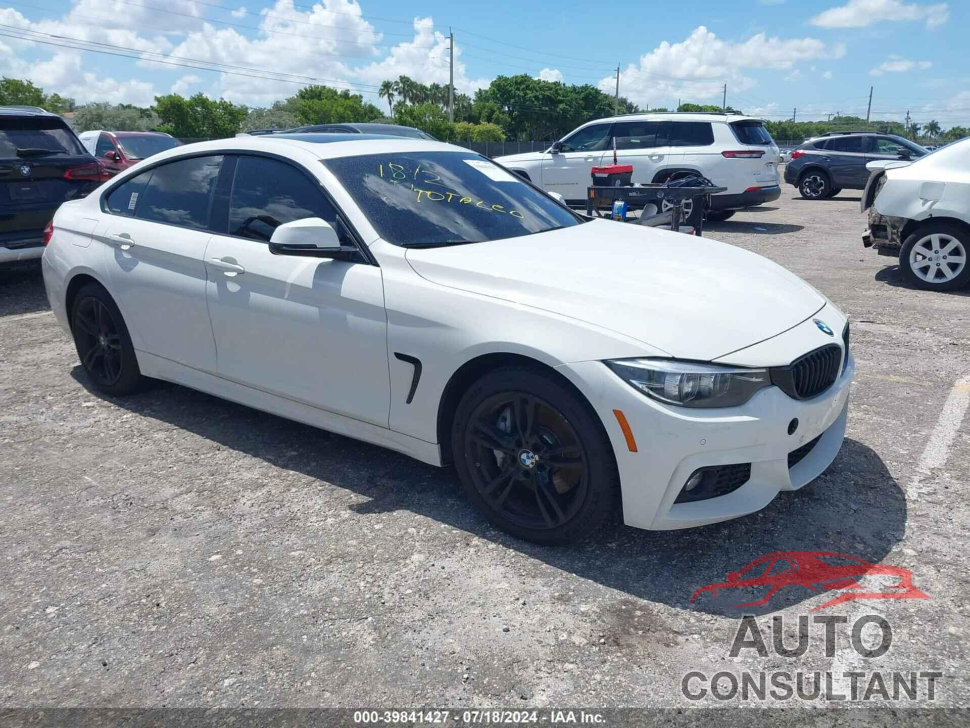 BMW 430I GRAN COUPE 2018 - WBA4J3C51JBG90662