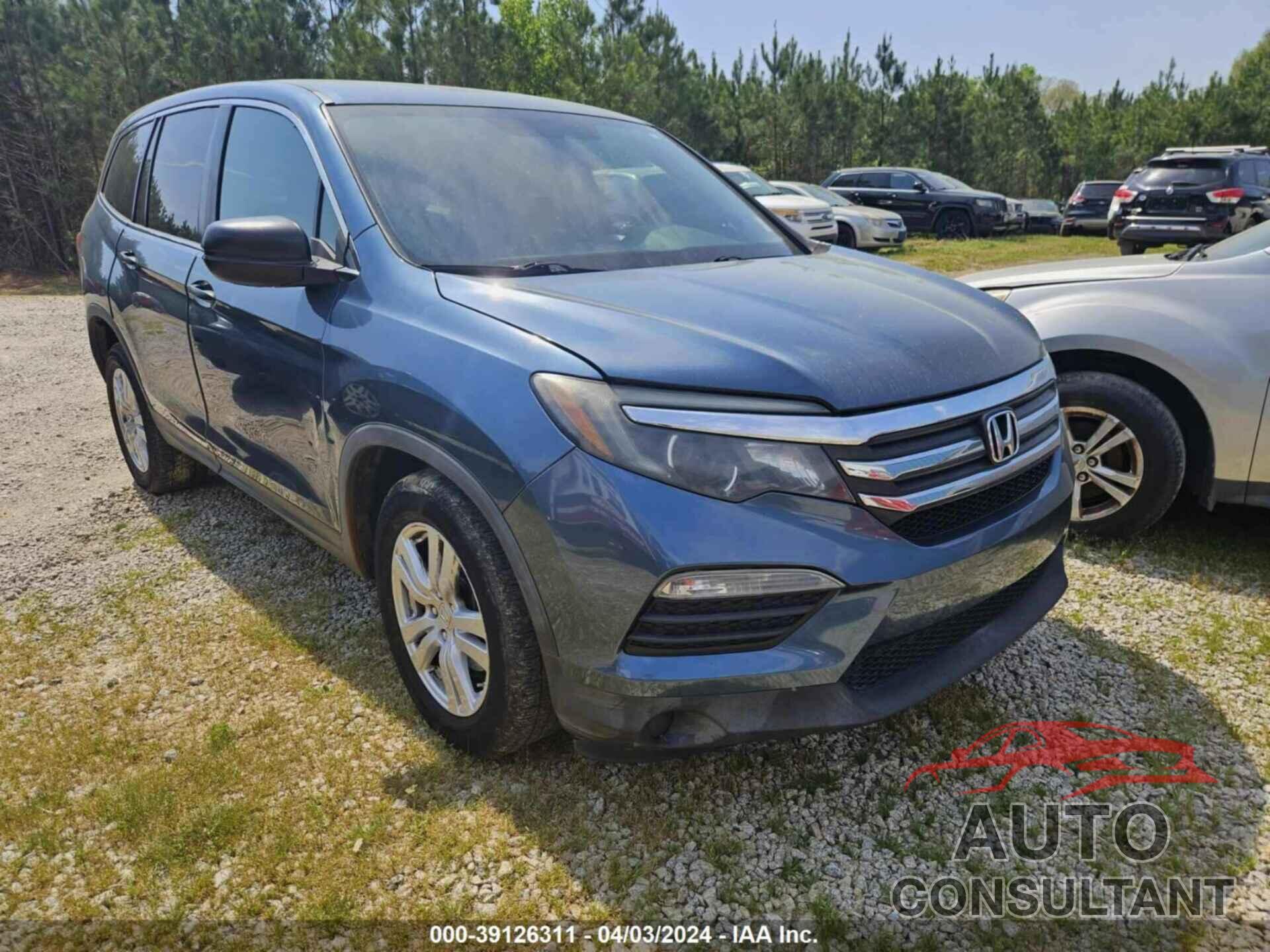 HONDA PILOT 2017 - 5FNYF5H16HB035957