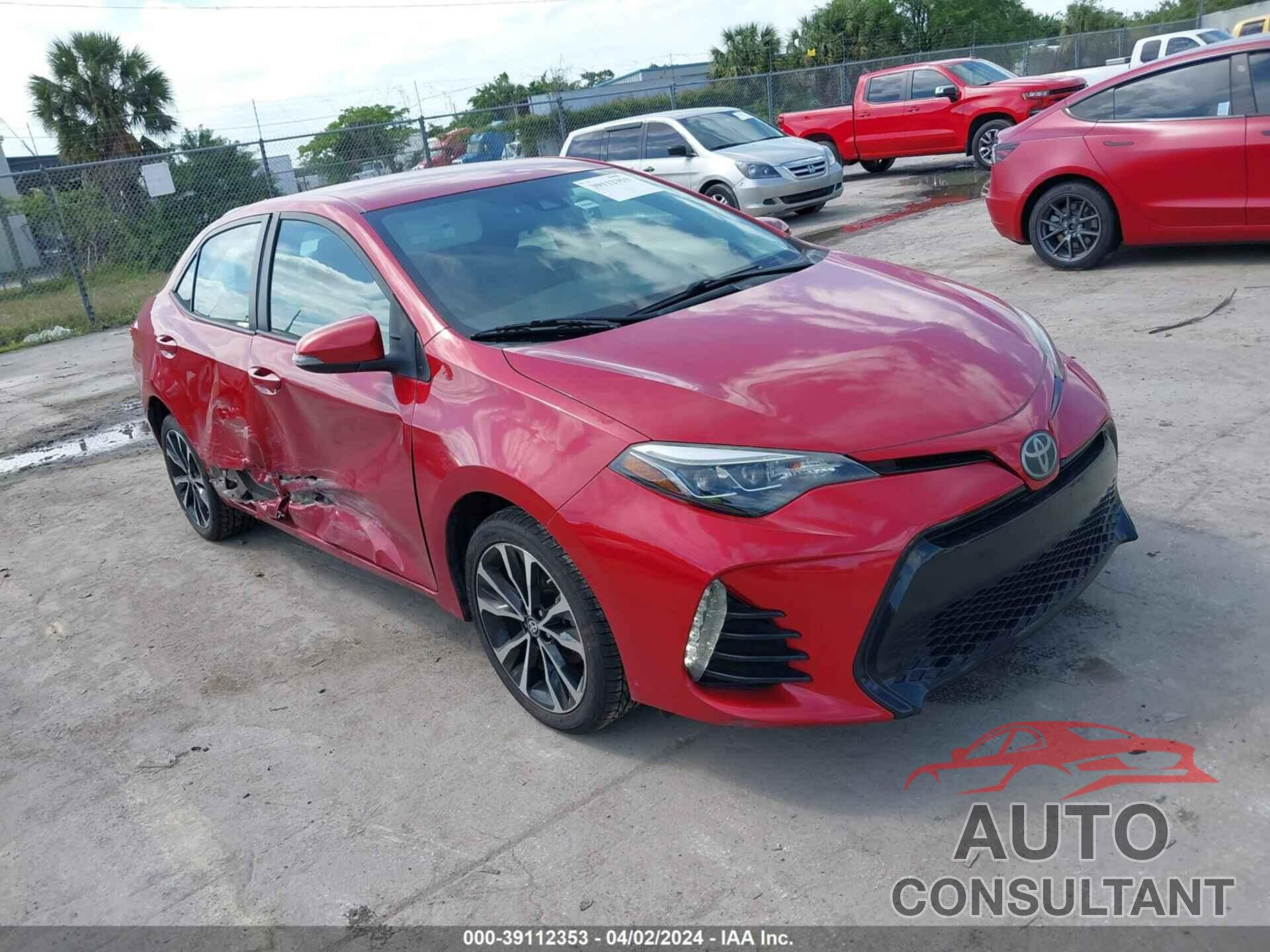 TOYOTA COROLLA 2017 - 2T1BURHE4HC832105