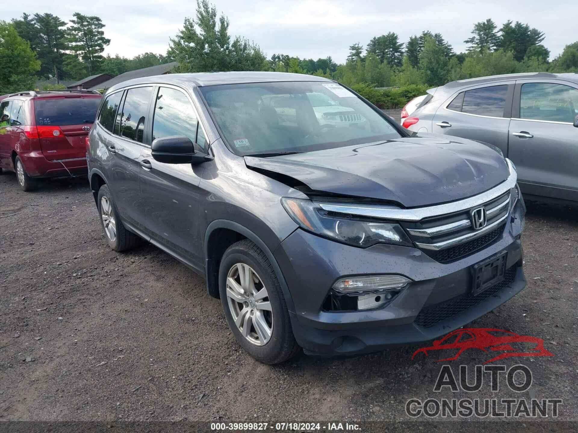 HONDA PILOT 2017 - 5FNYF6H10HB049584