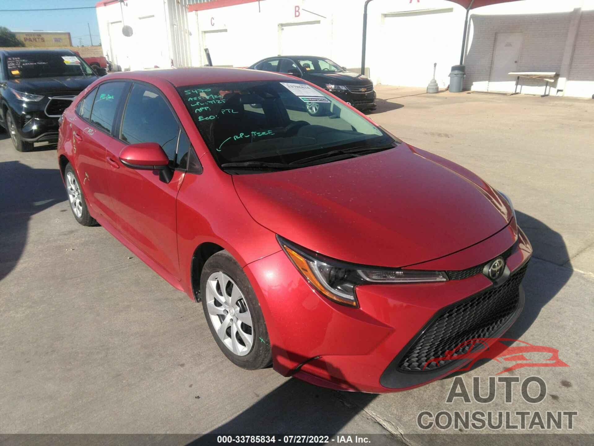 TOYOTA COROLLA 2020 - 5YFEPRAE1LP073260