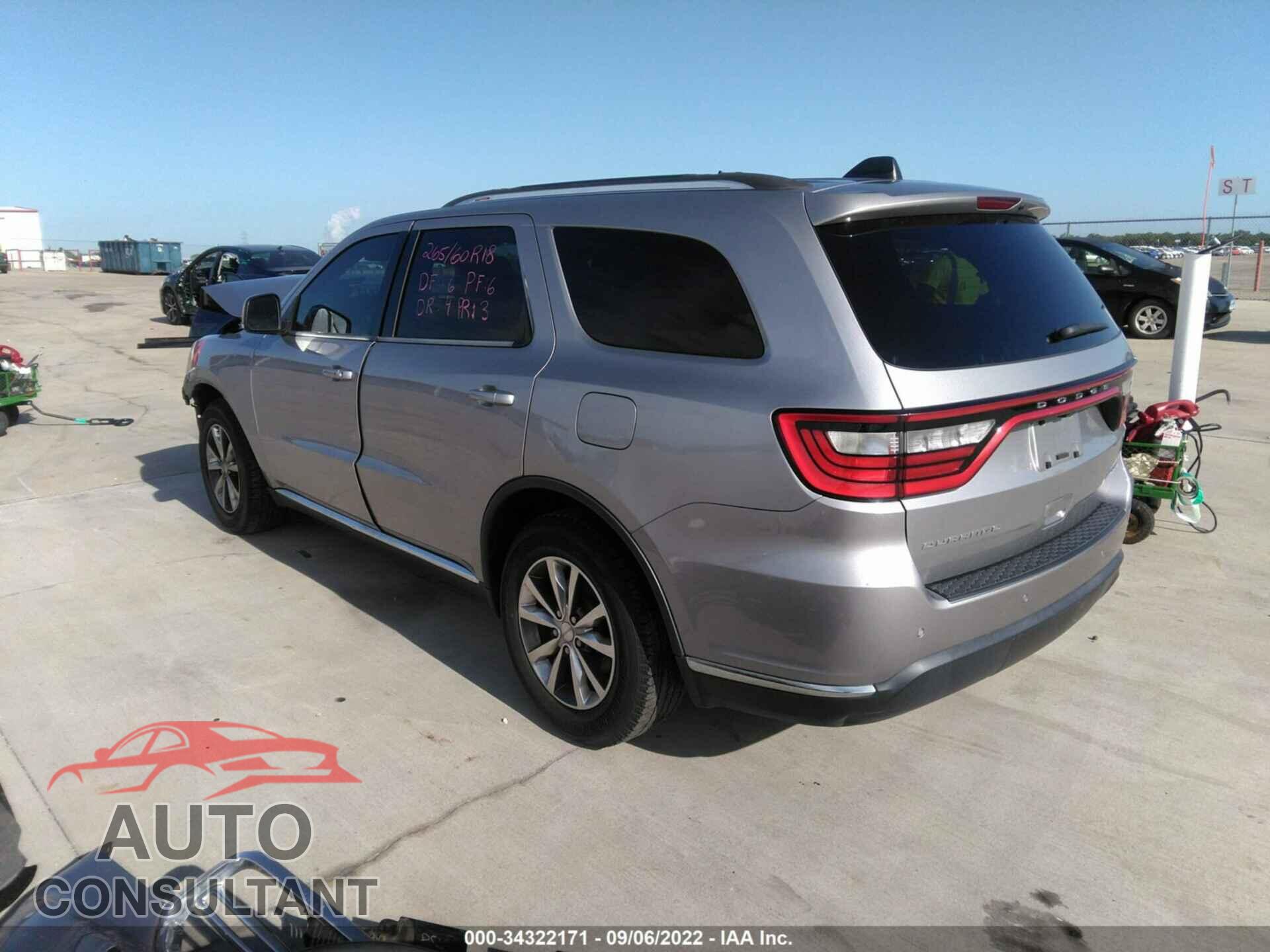 DODGE DURANGO 2016 - 1C4RDHDG6GC361260