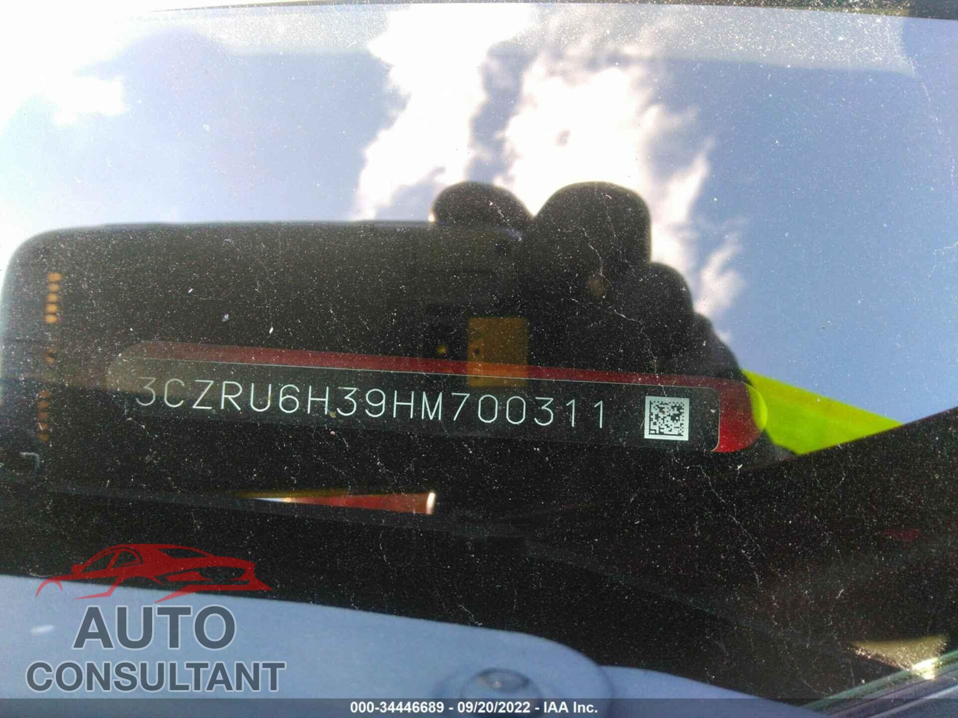 HONDA HR-V 2017 - 3CZRU6H39HM700311