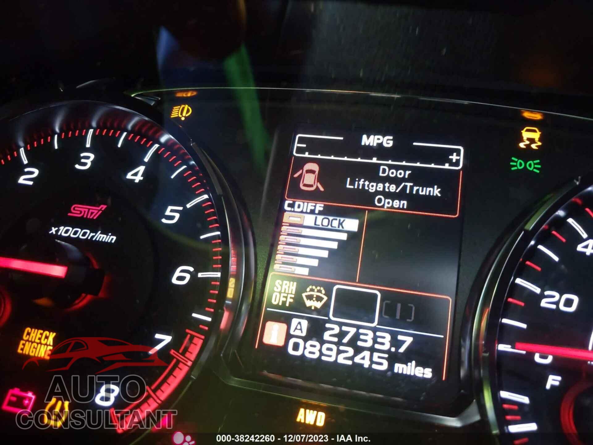 SUBARU WRX 2018 - JF1VA2M60J9835595