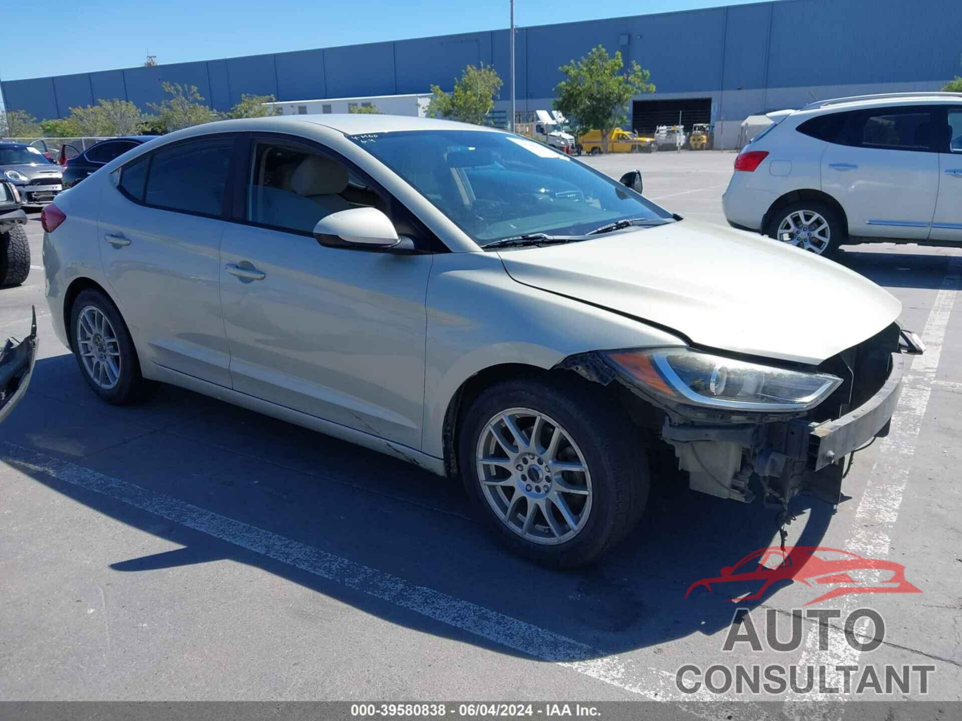 HYUNDAI ELANTRA 2017 - KMHD74LF6HU092459