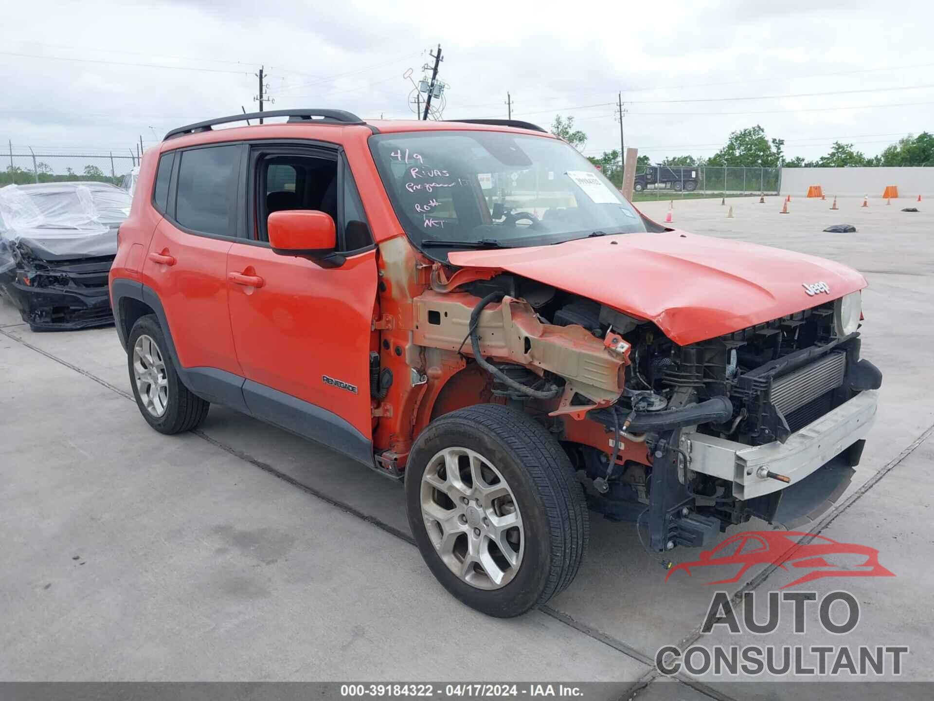 JEEP RENEGADE 2016 - ZACCJBBT3GPE13595