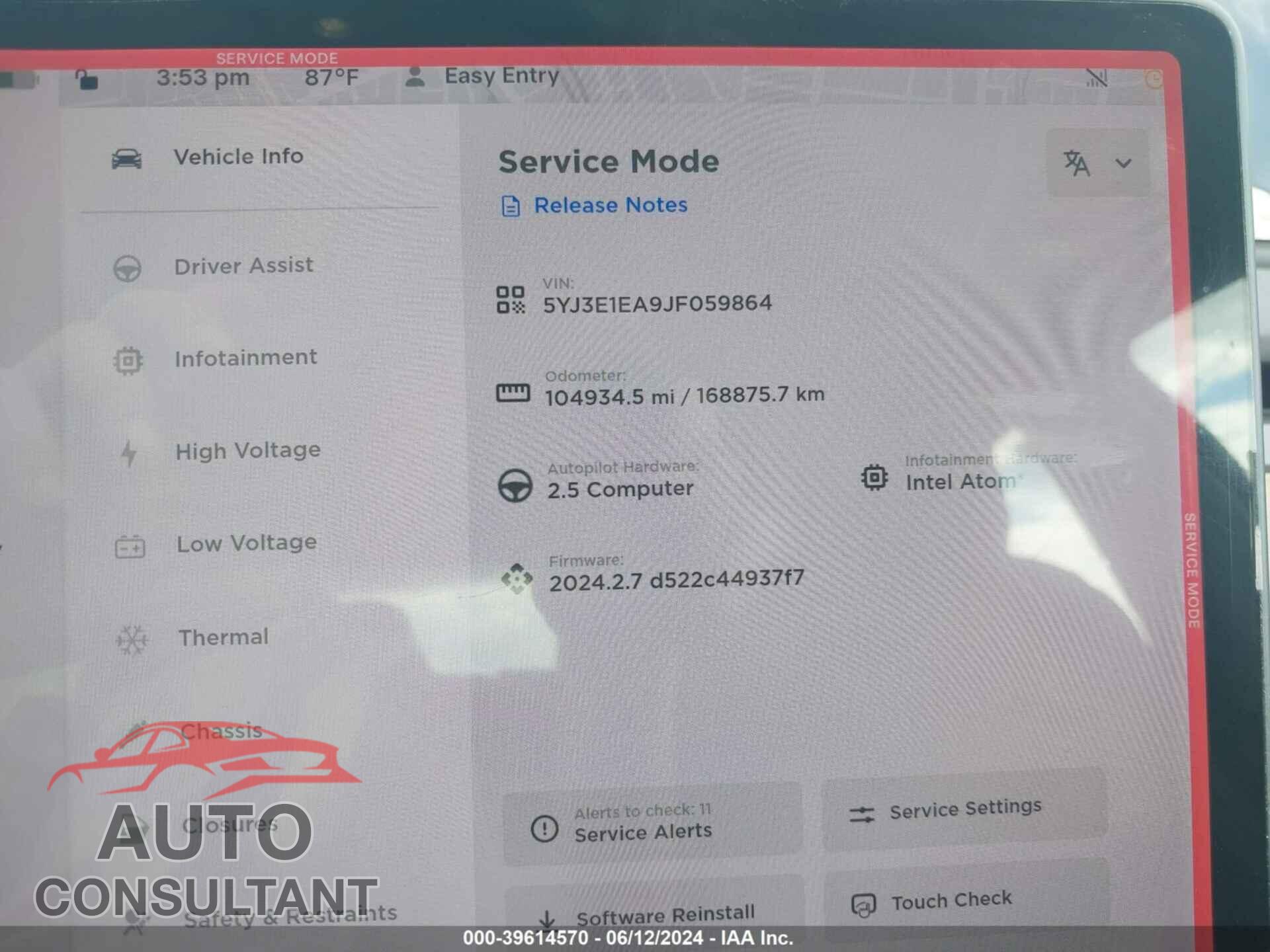 TESLA MODEL 3 2018 - 5YJ3E1EA9JF059864