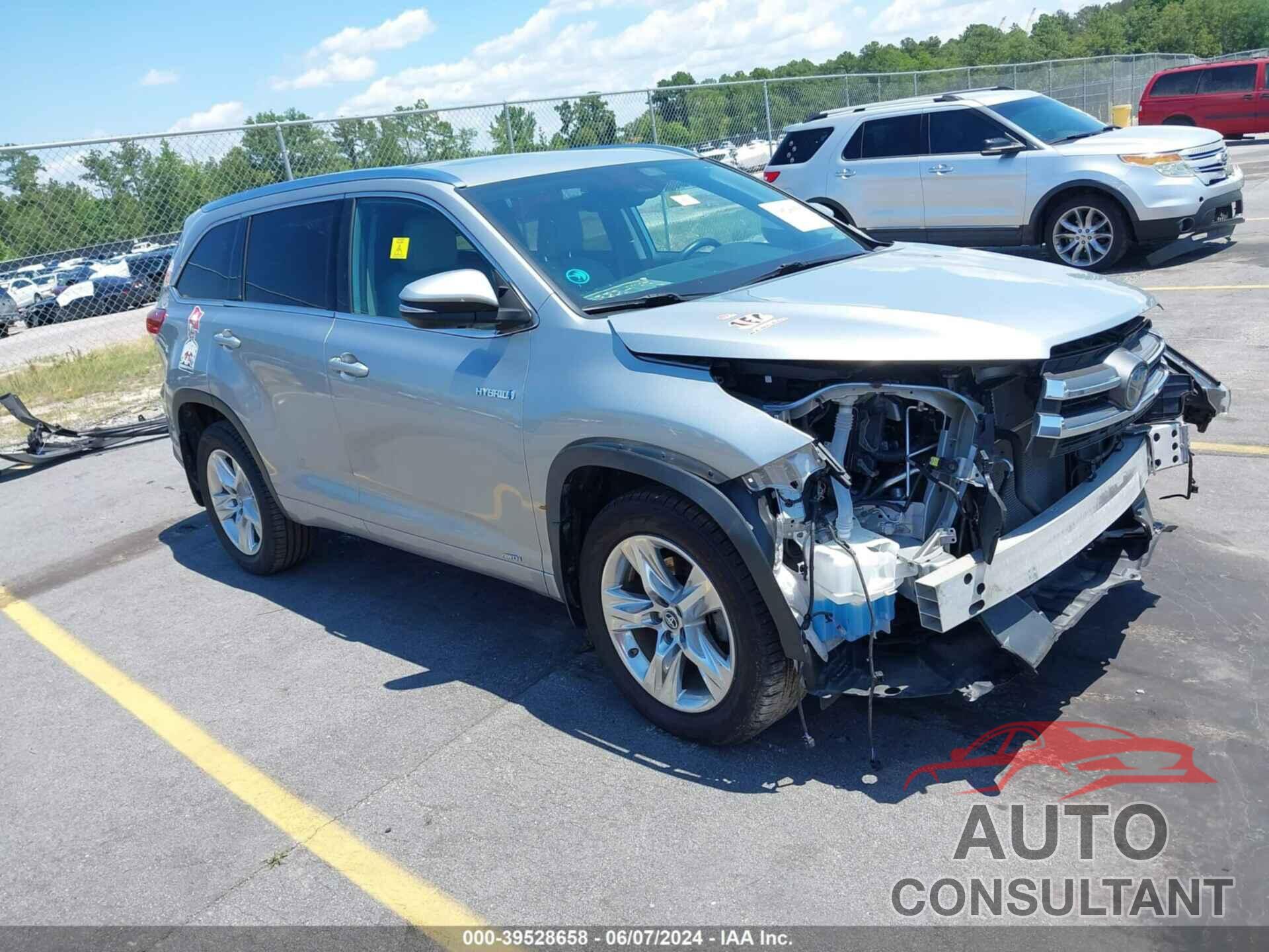 TOYOTA HIGHLANDER HYBRID 2019 - 5TDDGRFH5KS061276