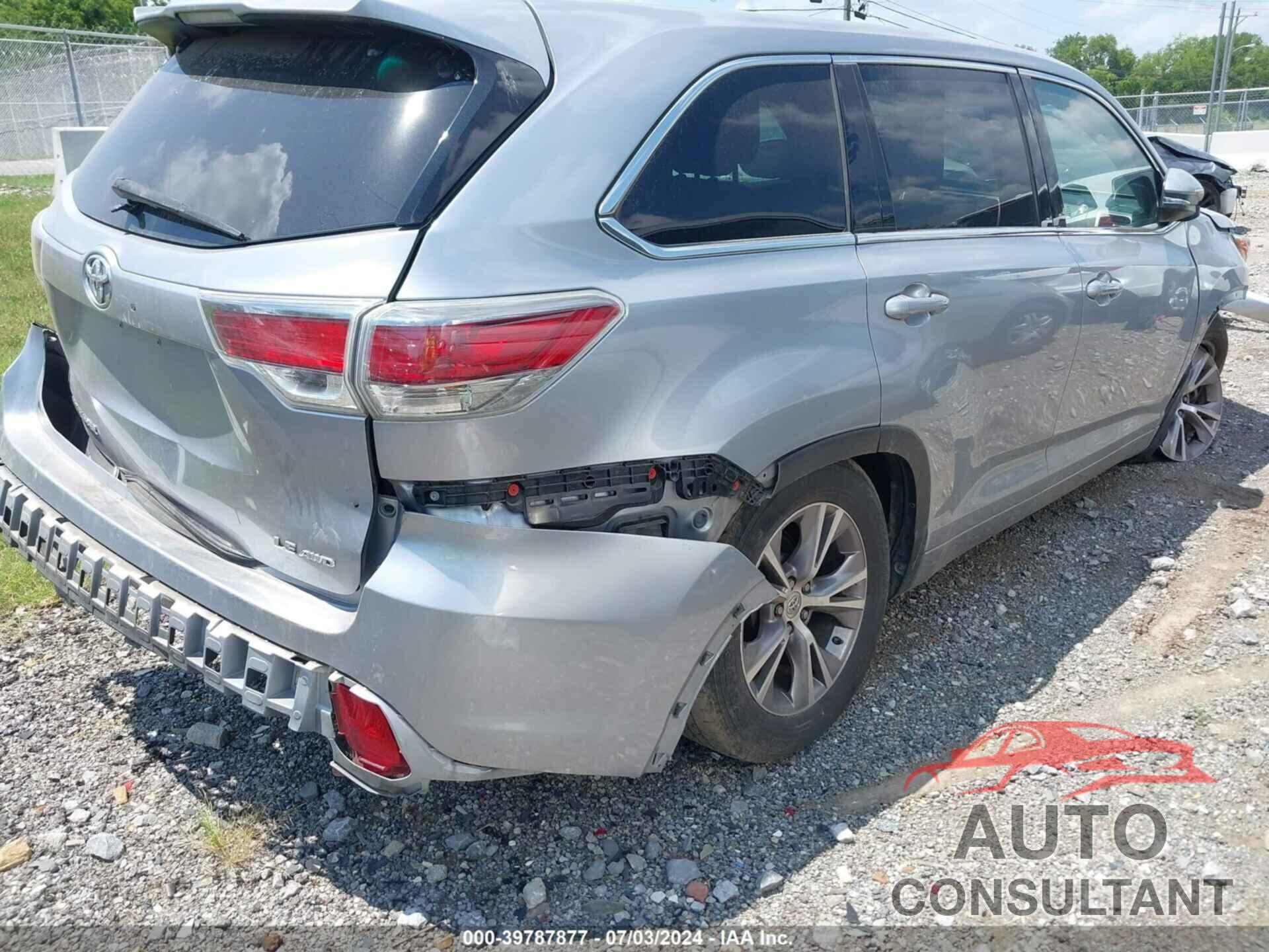 TOYOTA HIGHLANDER 2015 - 5TDBKRFH4FS117638