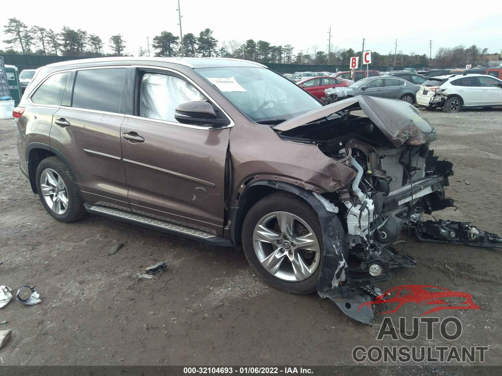 TOYOTA HIGHLANDER 2018 - 5TDDZRFH2JS844922