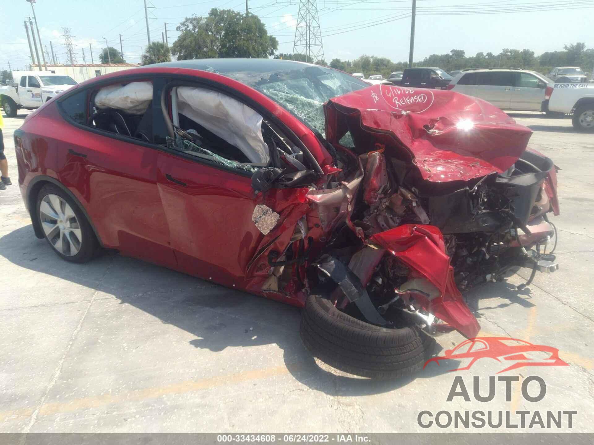 TESLA MODEL Y 2022 - 7SAYGAEE4NF393604