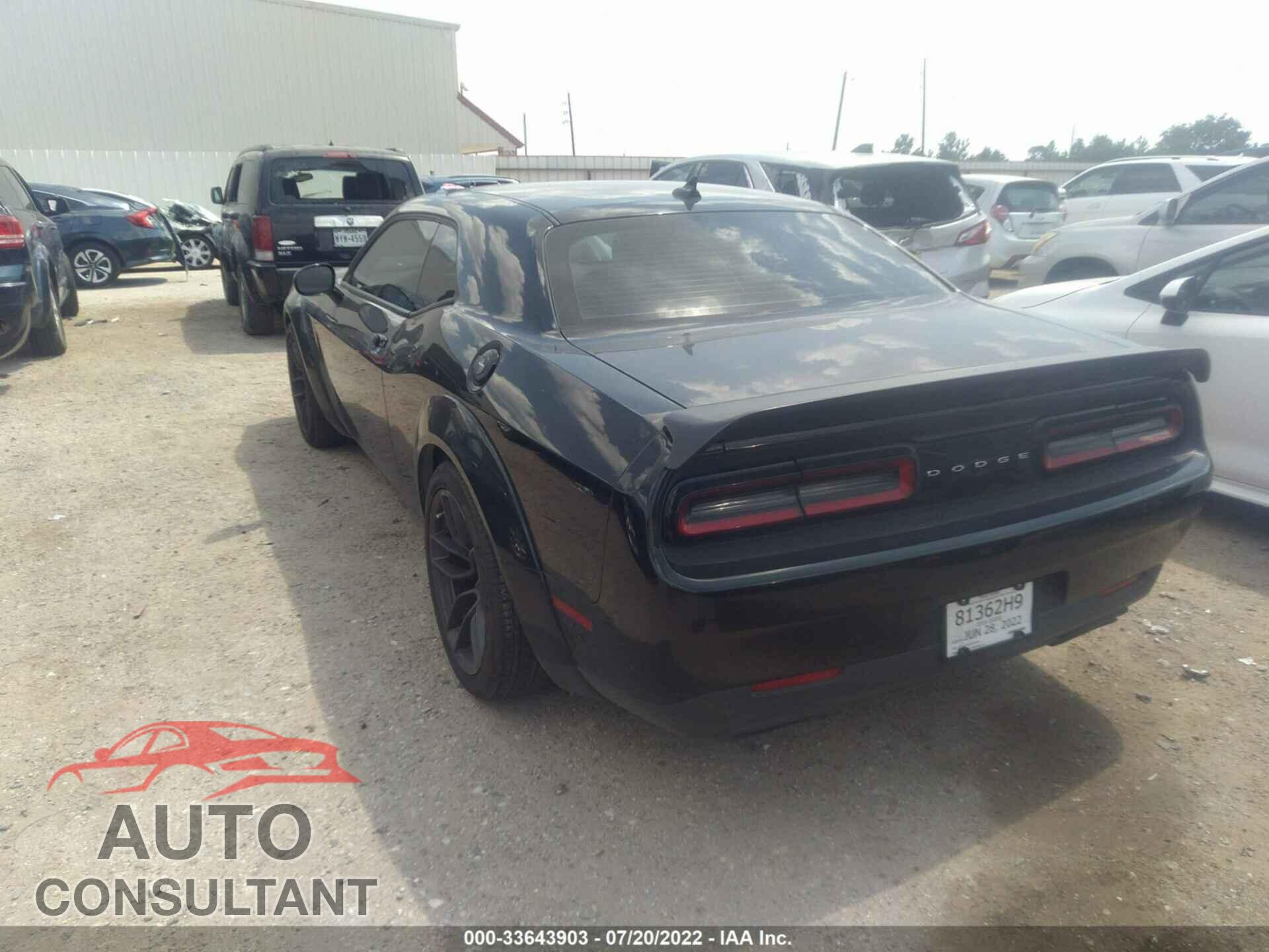 DODGE CHALLENGER 2019 - 2C3CDZL92KH606287