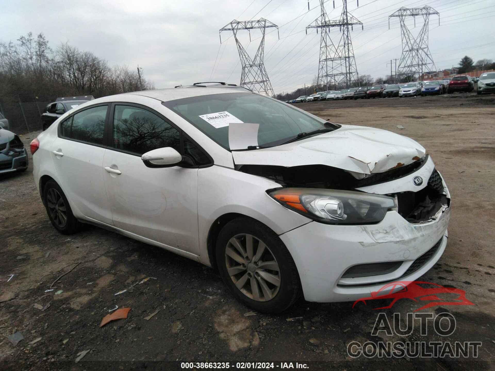 KIA FORTE 2016 - KNAFX4A64G5440037