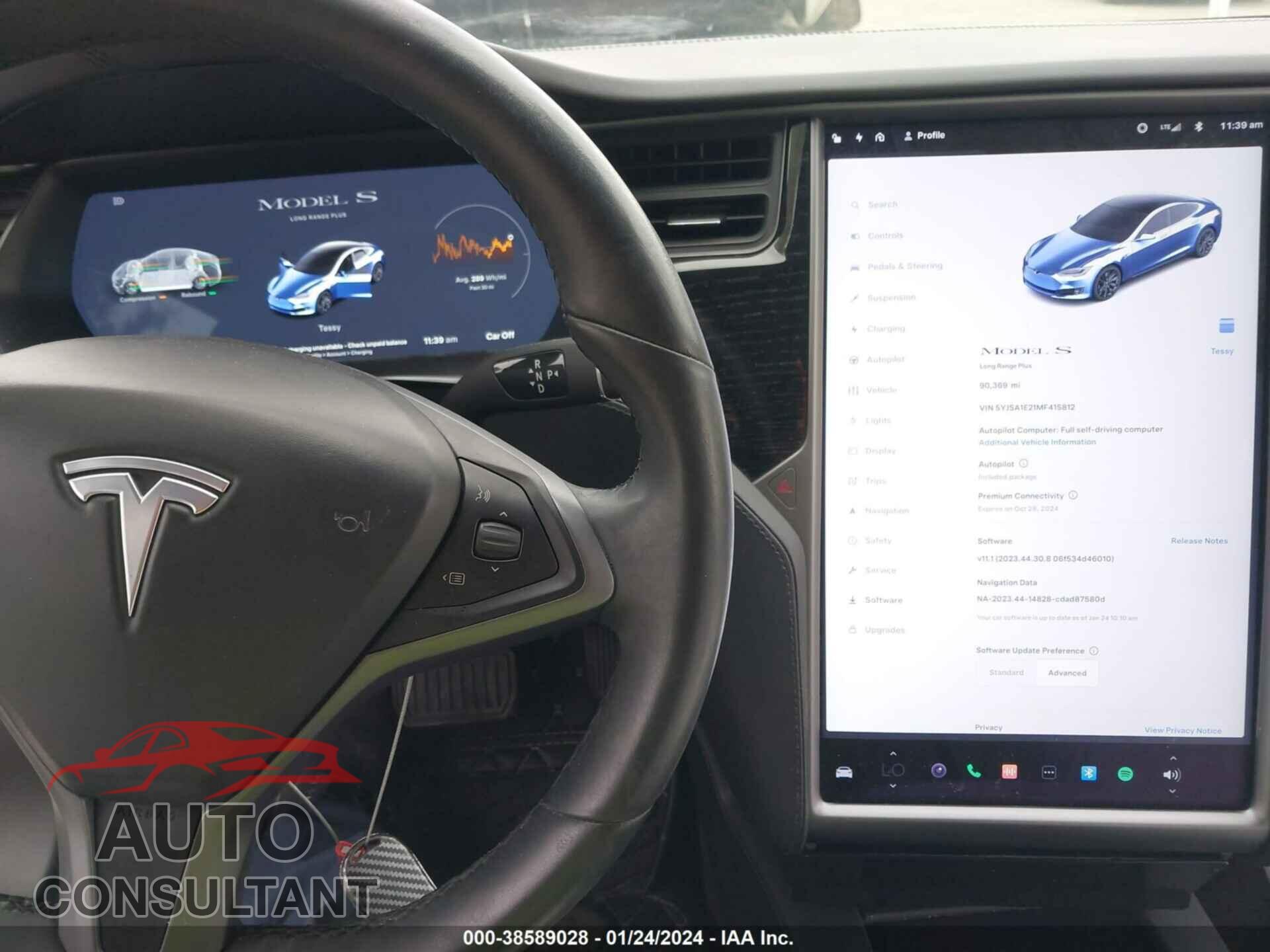 TESLA MODEL S 2021 - 5YJSA1E21MF415812