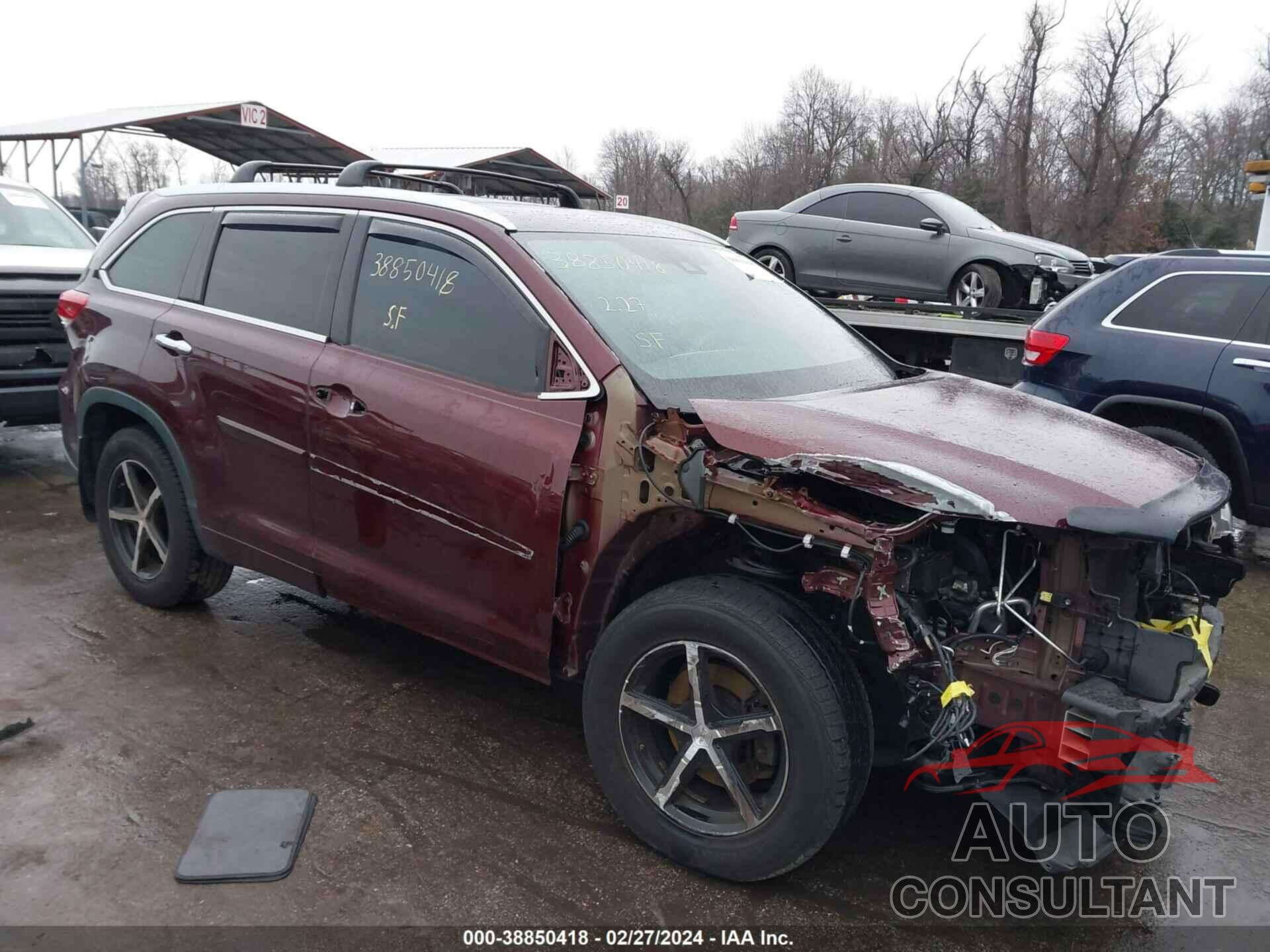 TOYOTA HIGHLANDER 2017 - 5TDJZRFH1HS376324