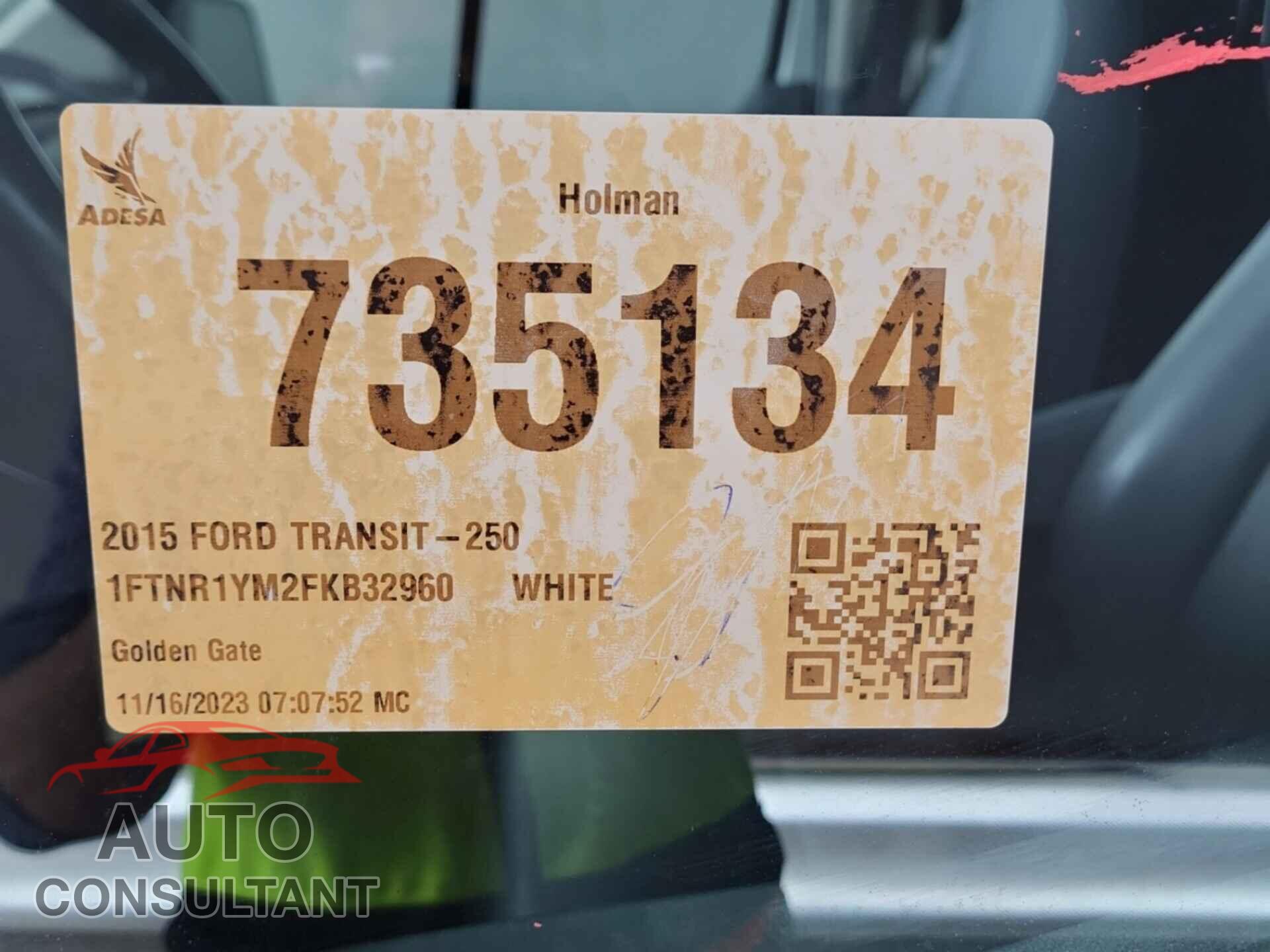 FORD TRANSIT 2015 - 1FTNR1YM2FKB32960