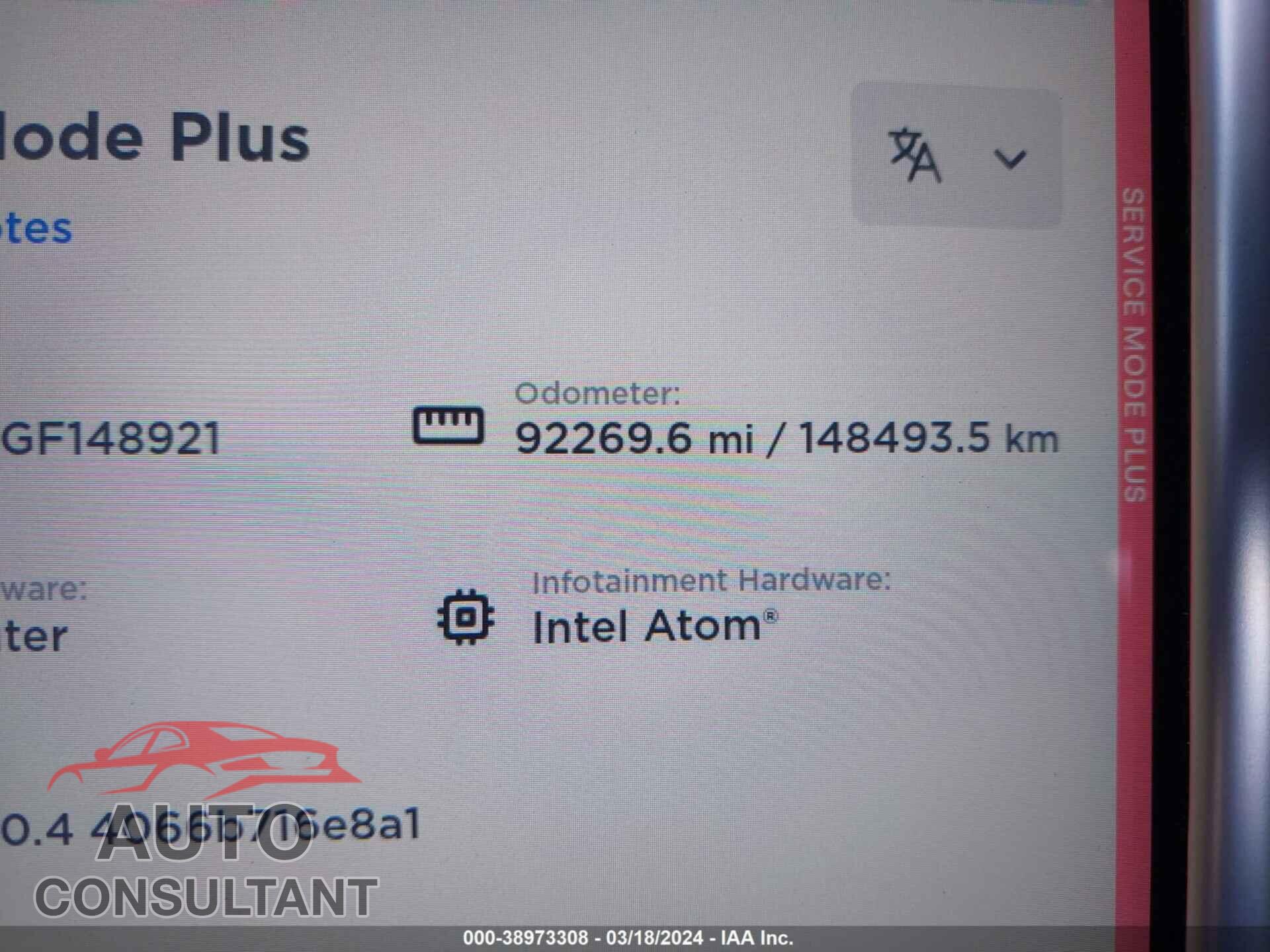 TESLA MODEL S 2016 - 5YJSA1E12GF148921