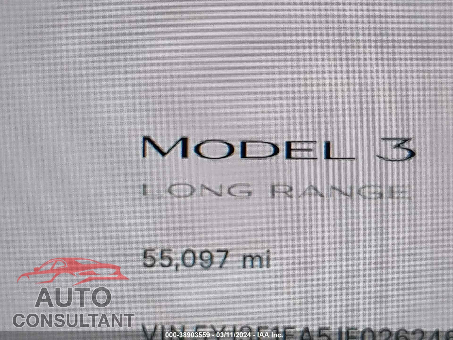 TESLA MODEL 3 2018 - 5YJ3E1EA5JF026246