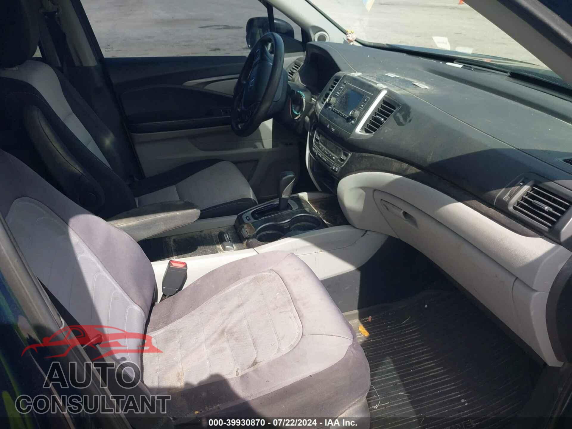 HONDA RIDGELINE 2017 - 5FPYK3F4XHB004876