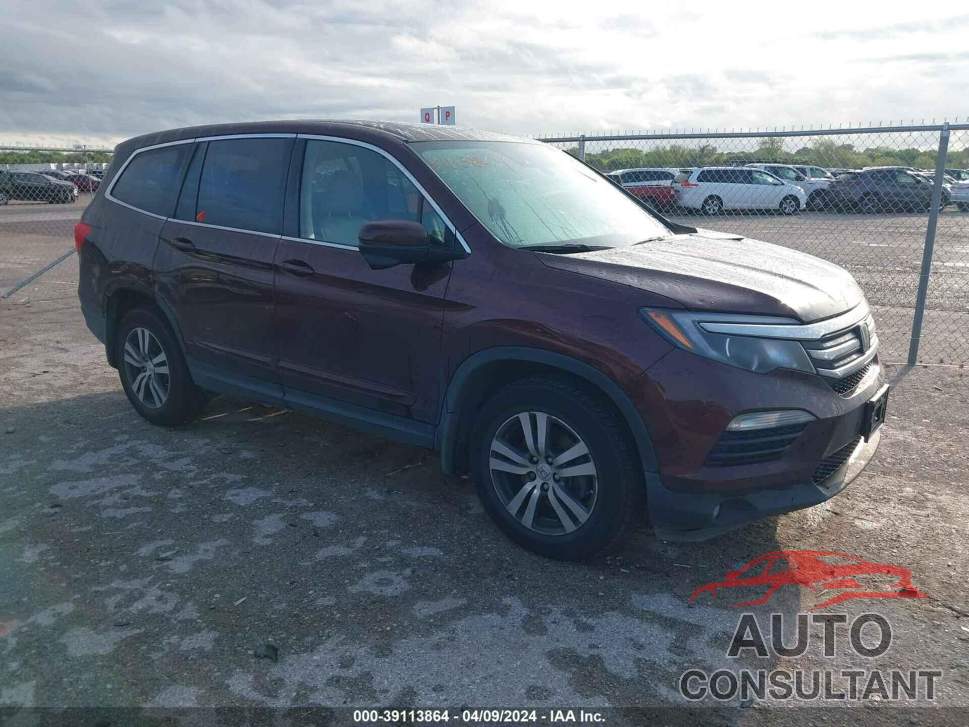 HONDA PILOT 2016 - 5FNYF6H61GB125257