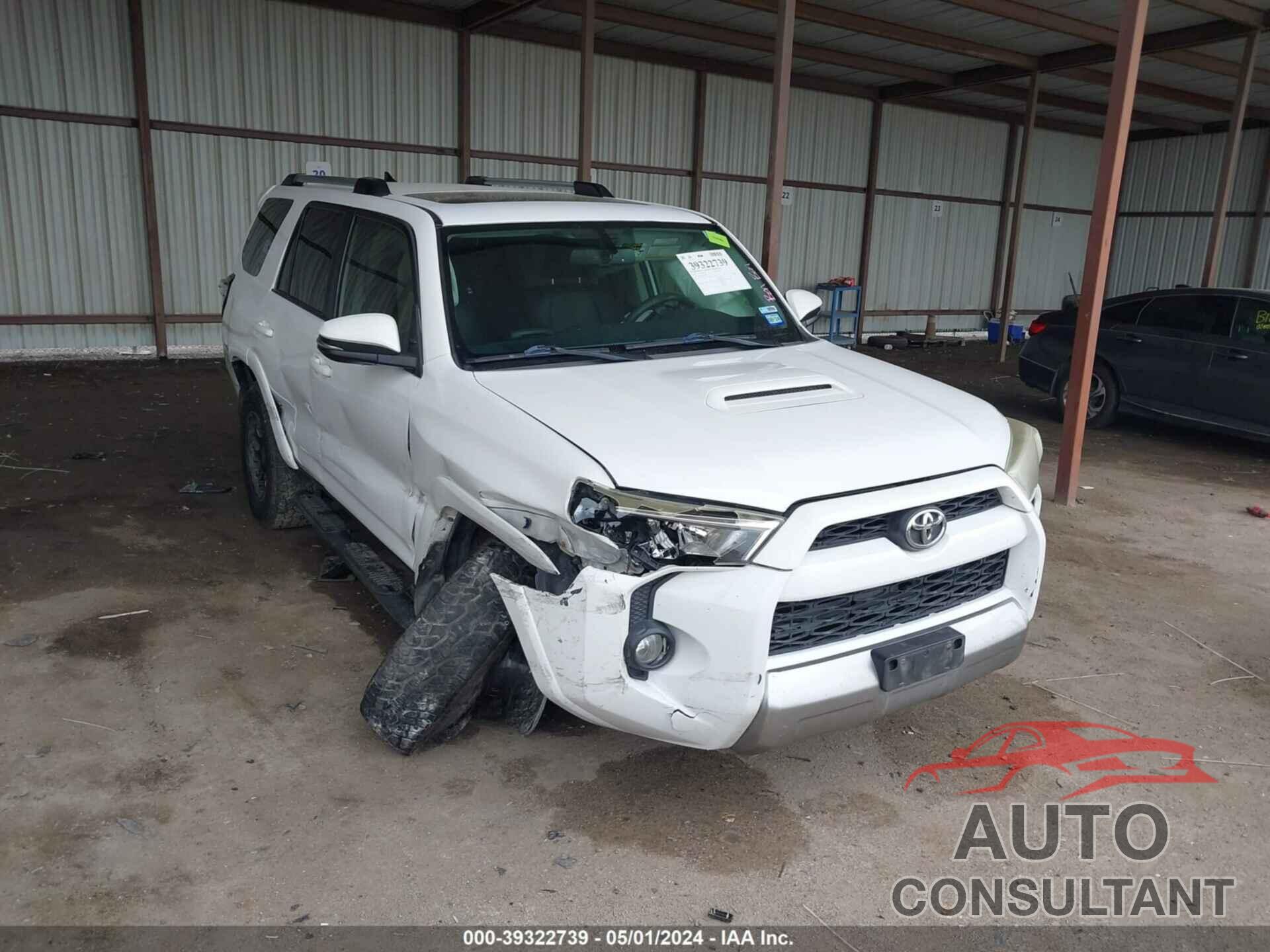 TOYOTA 4RUNNER 2016 - JTEBU5JR6G5368585