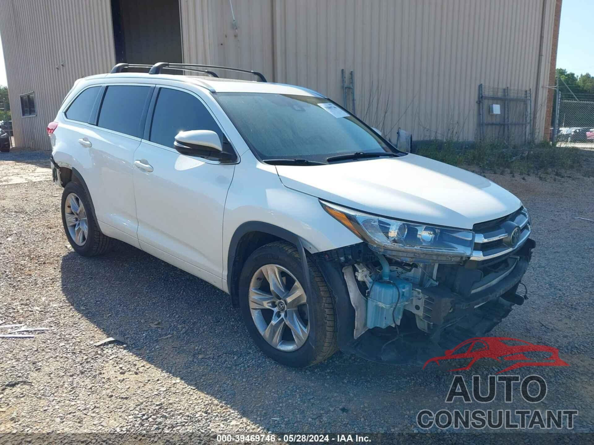 TOYOTA HIGHLANDER 2018 - 5TDDZRFH4JS498789