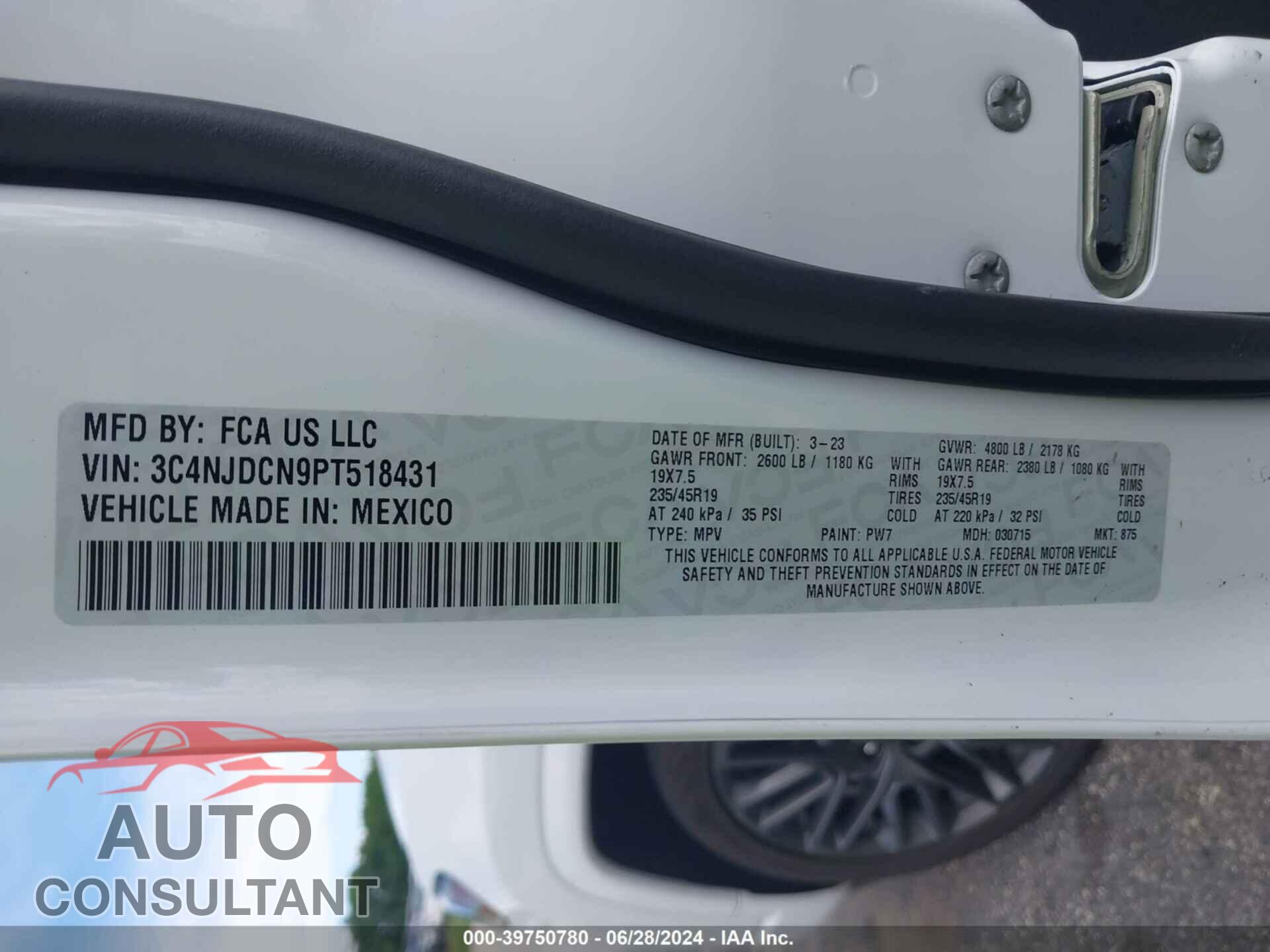 JEEP COMPASS 2023 - 3C4NJDCN9PT518431