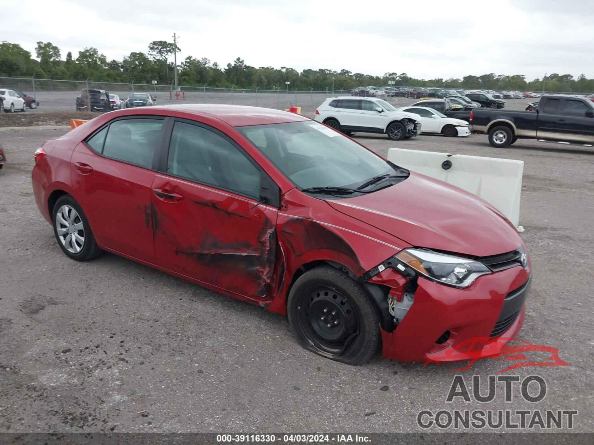 TOYOTA COROLLA 2016 - 2T1BURHE2GC618728