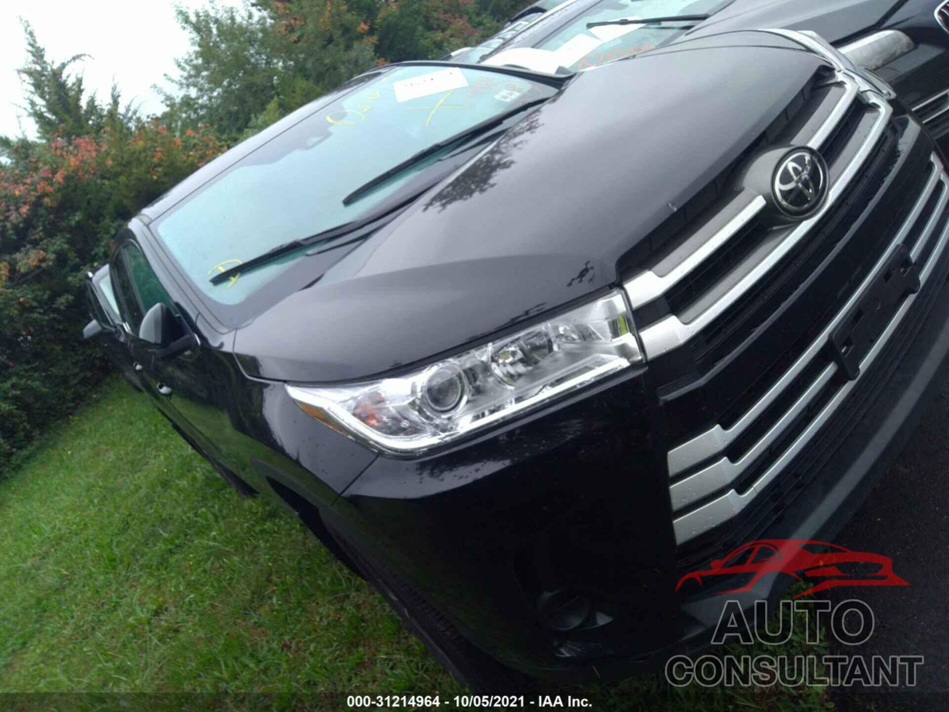 TOYOTA HIGHLANDER 2019 - 5TDBZRFH6KS721181