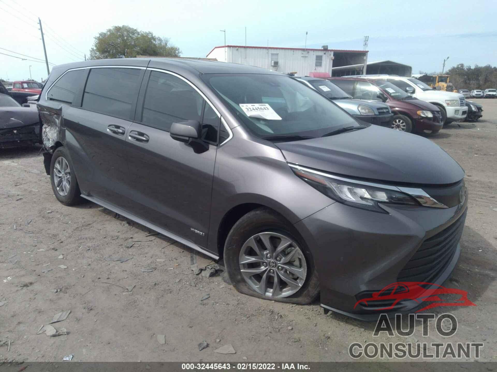 TOYOTA SIENNA 2021 - 5TDKRKEC9MS027858