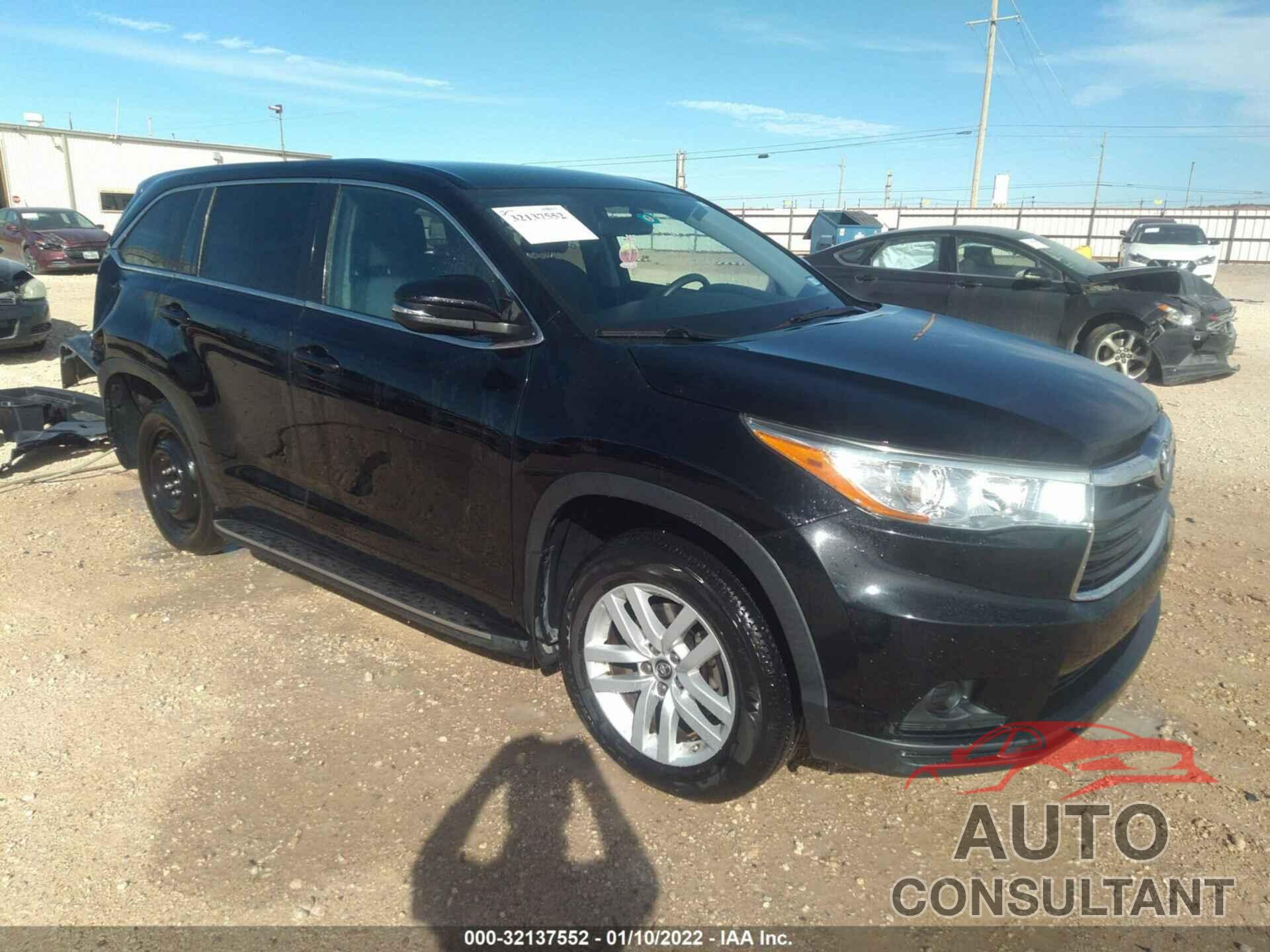 TOYOTA HIGHLANDER 2016 - 5TDZARFH7GS018623