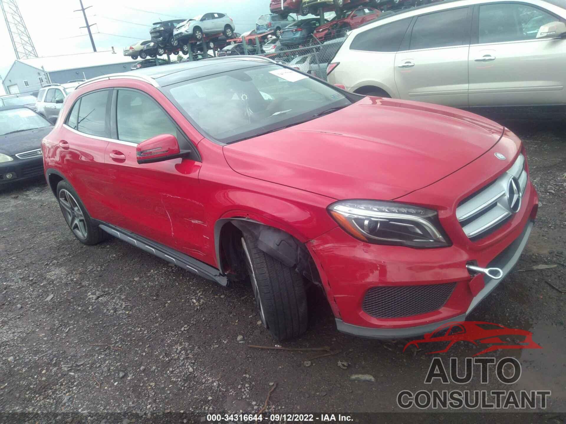 MERCEDES-BENZ GLA-CLASS 2015 - WDCTG4GB3FJ039606