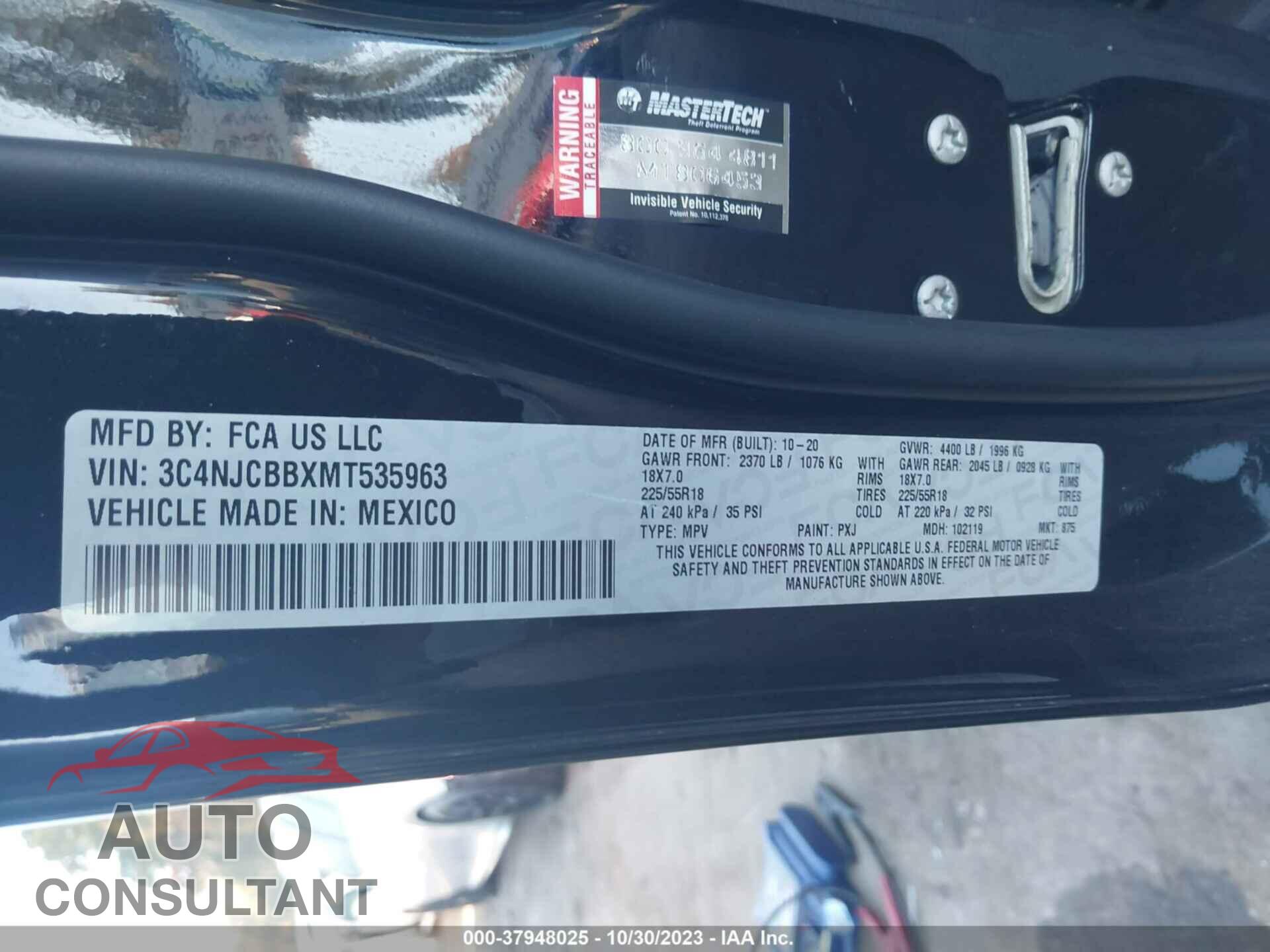 JEEP COMPASS 2021 - 3C4NJCBBXMT535963