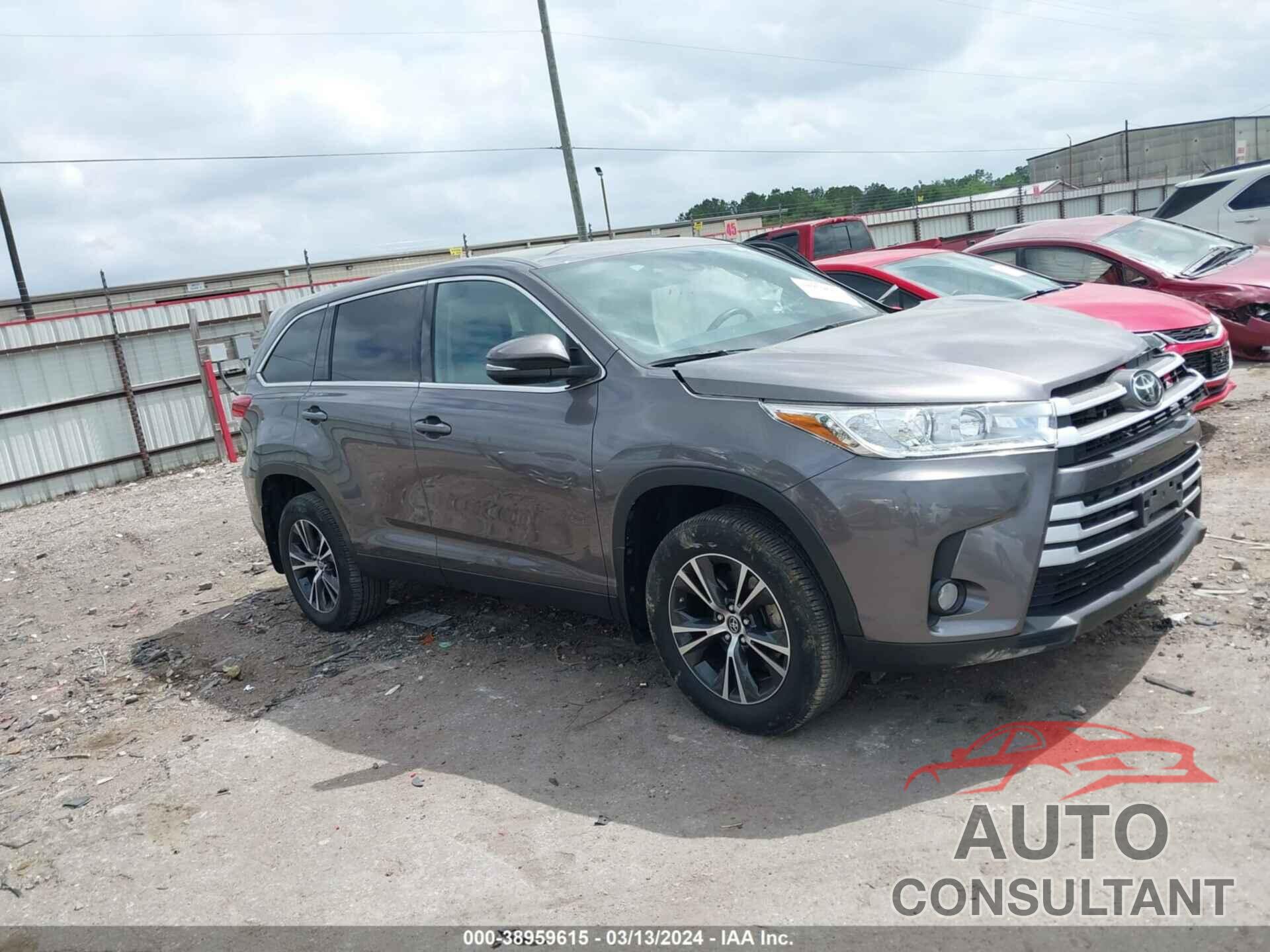 TOYOTA HIGHLANDER 2019 - 5TDZZRFH2KS324632