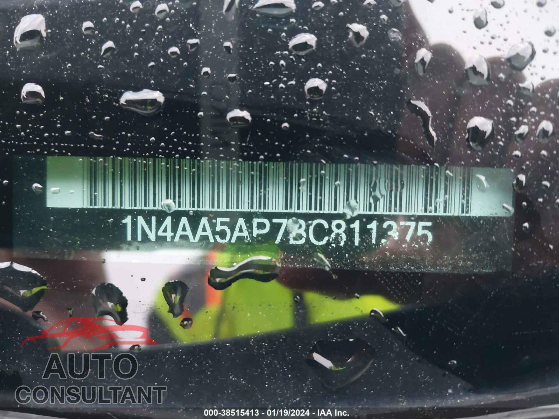 NISSAN MAXIMA 2011 - 1N4AA5AP7BC811375