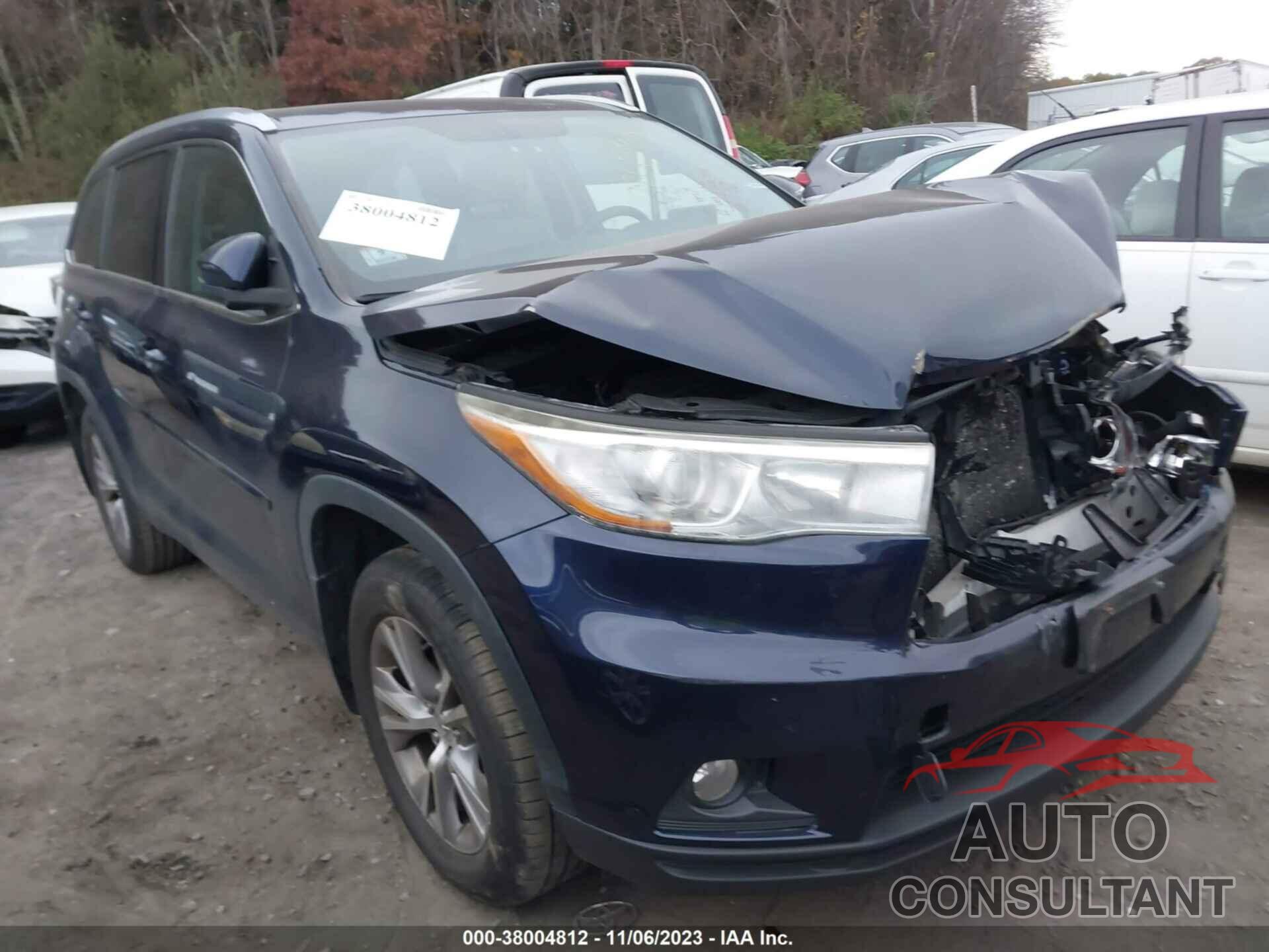 TOYOTA HIGHLANDER 2015 - 5TDJKRFHXFS090988