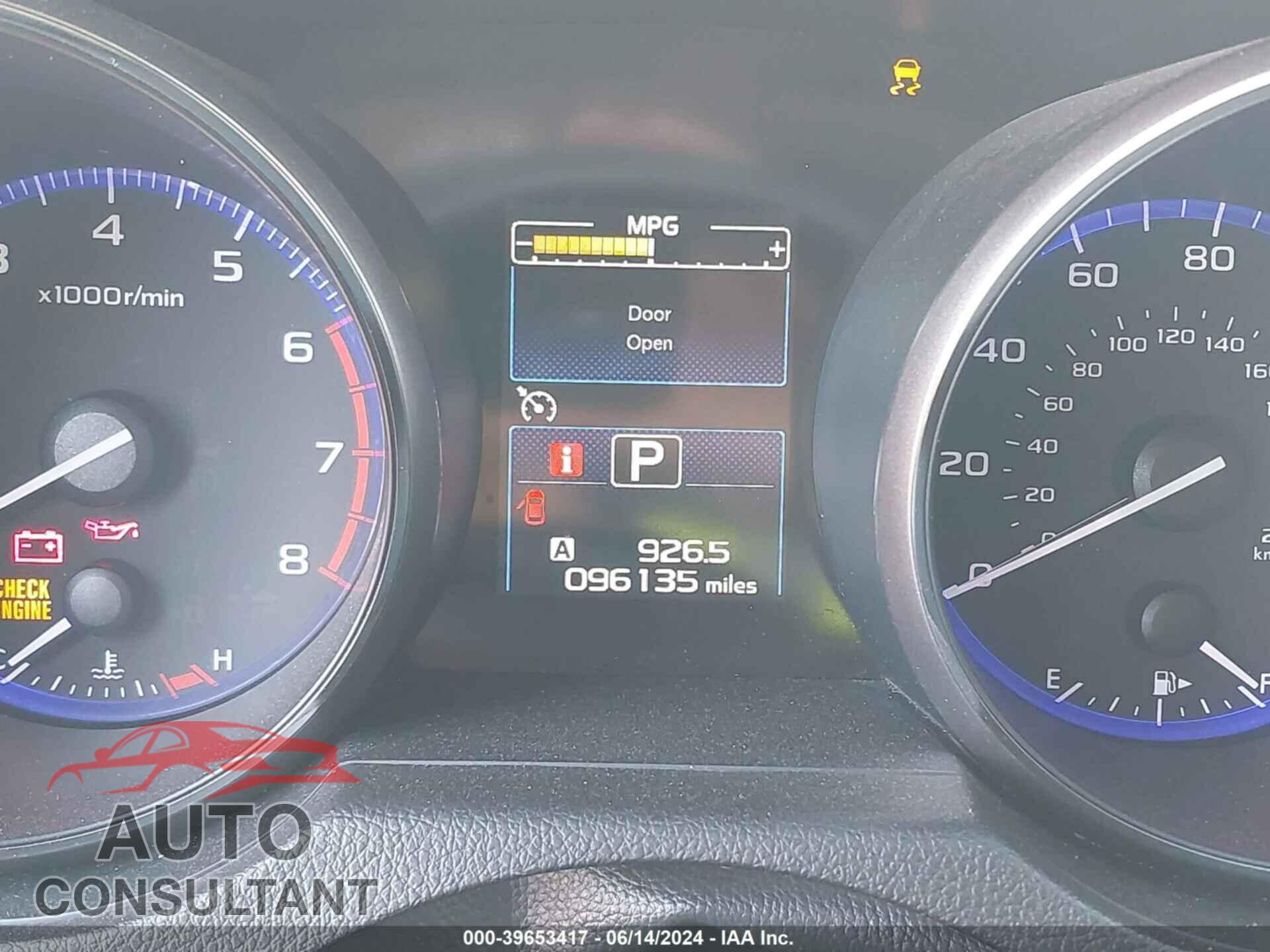 SUBARU OUTBACK 2016 - 4S4BSBLC3G3325962