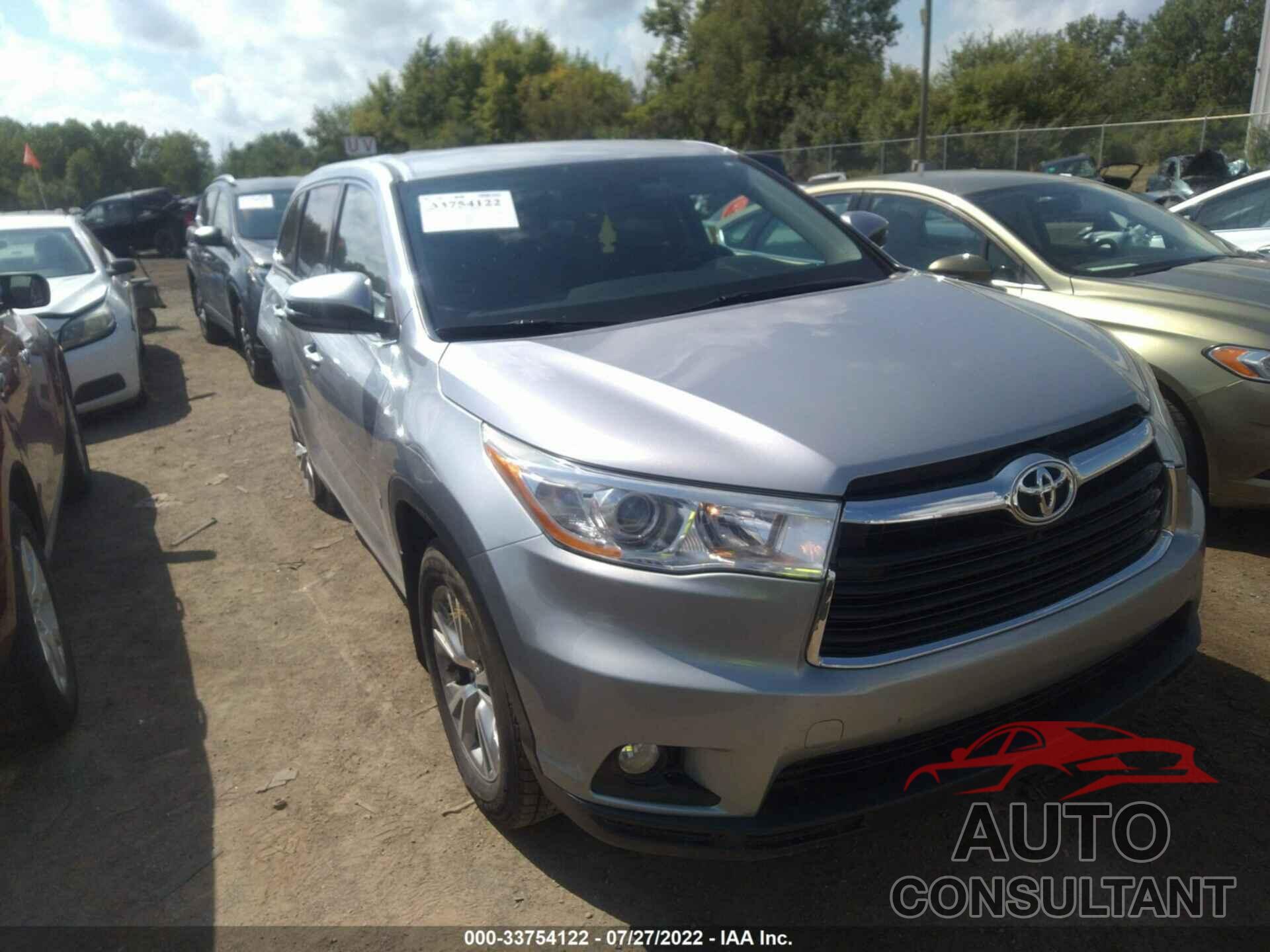 TOYOTA HIGHLANDER 2016 - 5TDBKRFH1GS302375