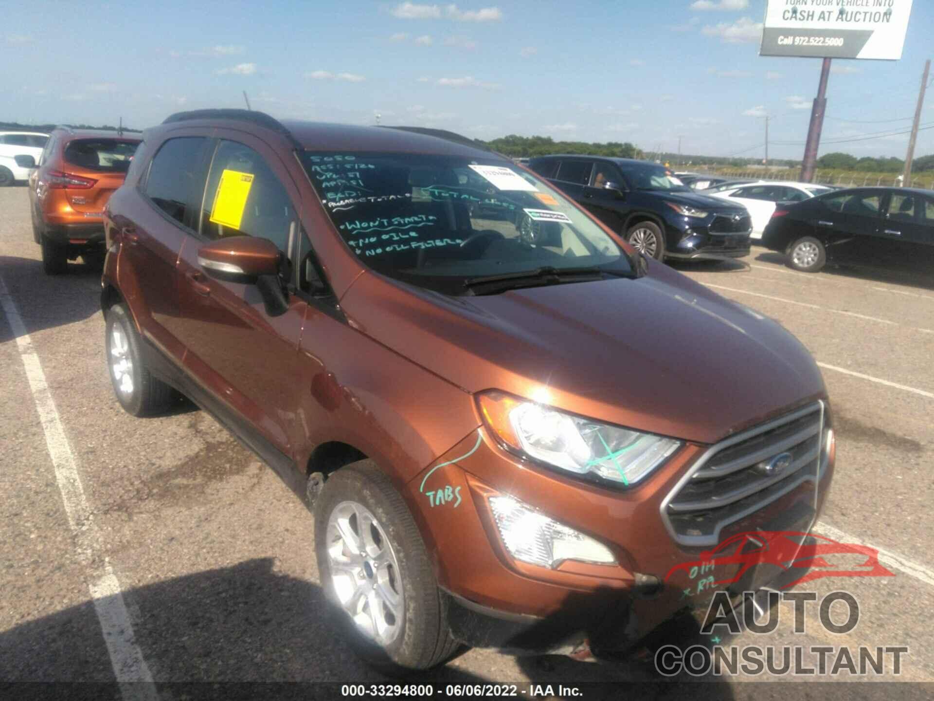 FORD ECOSPORT 2020 - MAJ6S3GL6LC358055